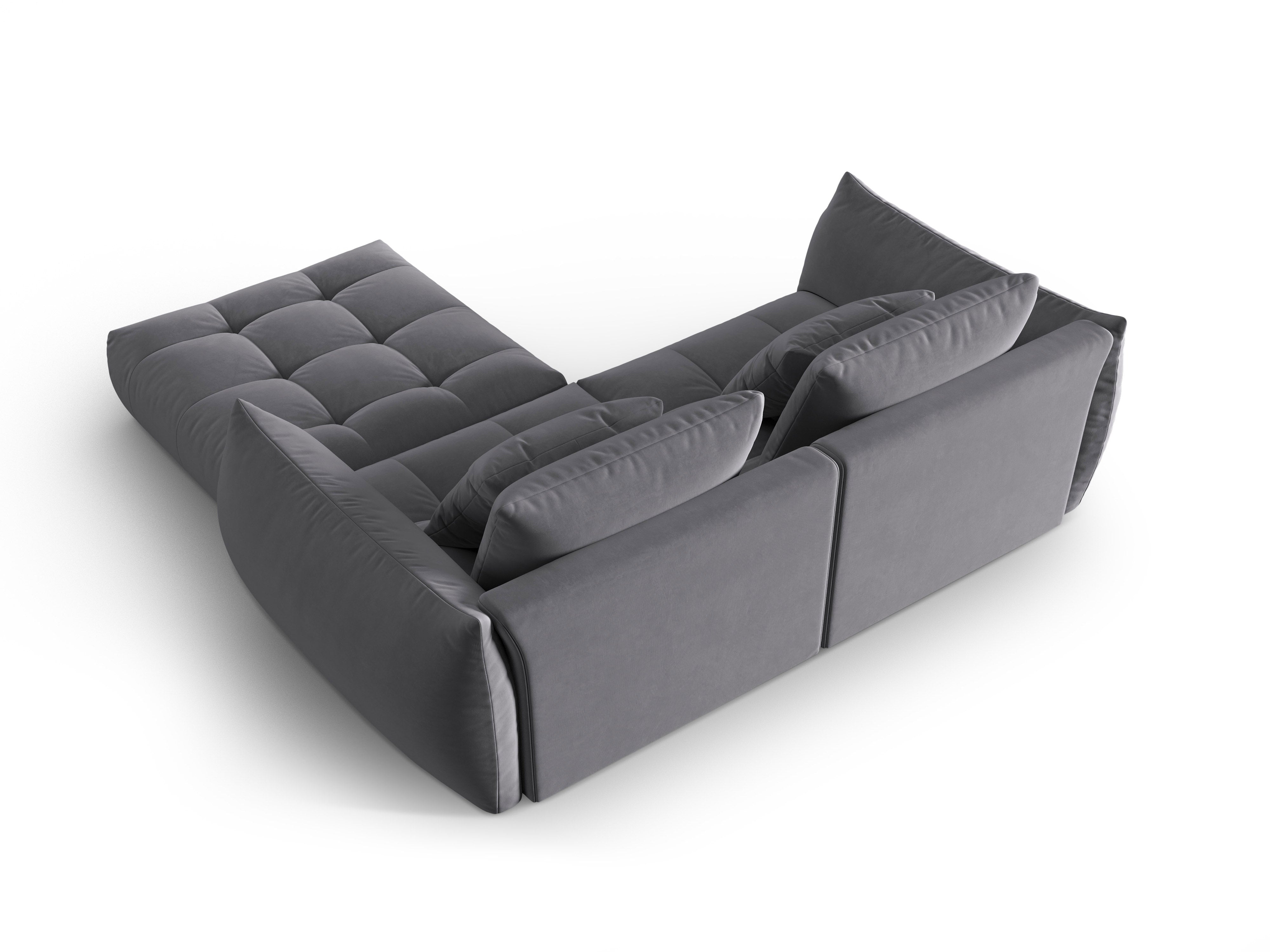 Velvet Modular Sofa, "Bloom", 3 Sitze, Dunkelgrau, 232x216x95
In Europa gemacht