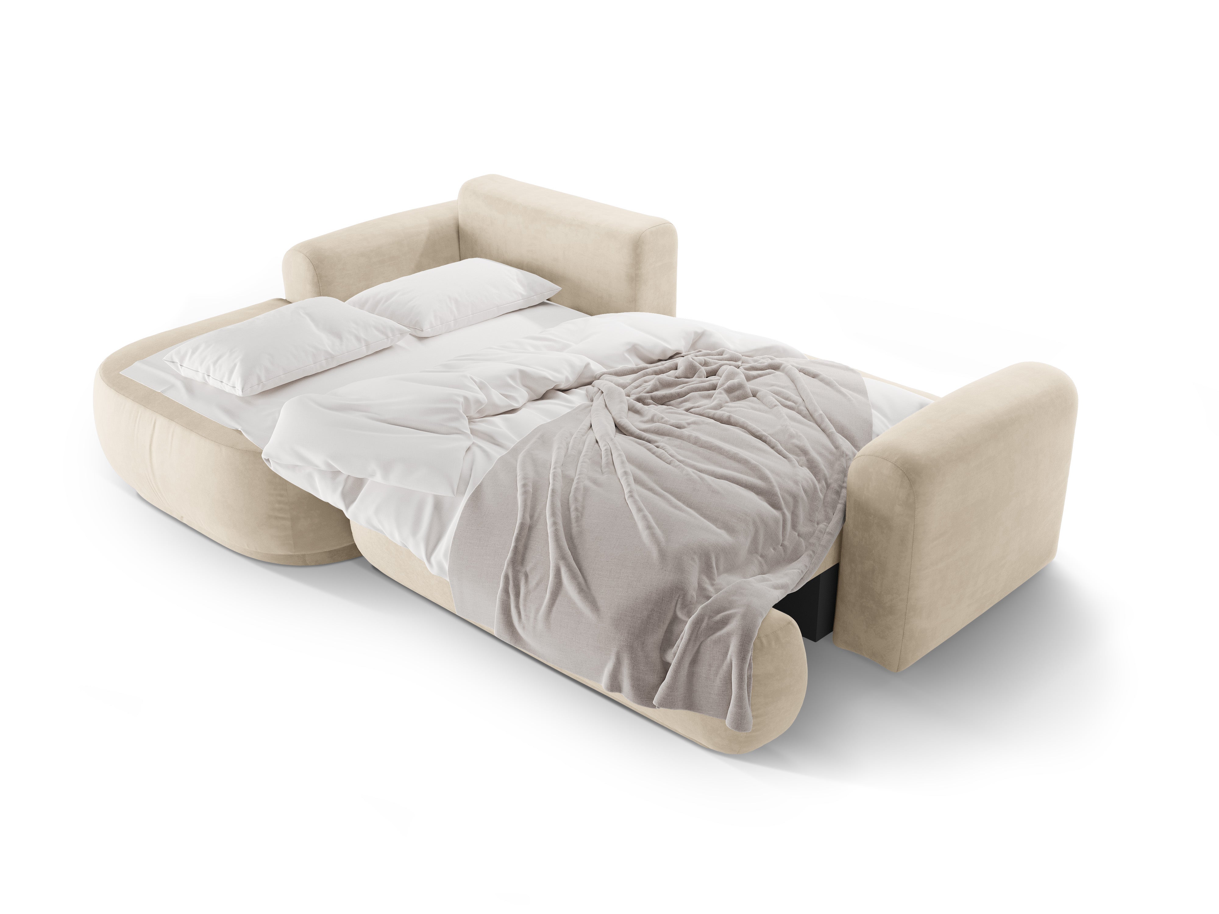 Velvet left -hand corner with Ella light beige sleeping function