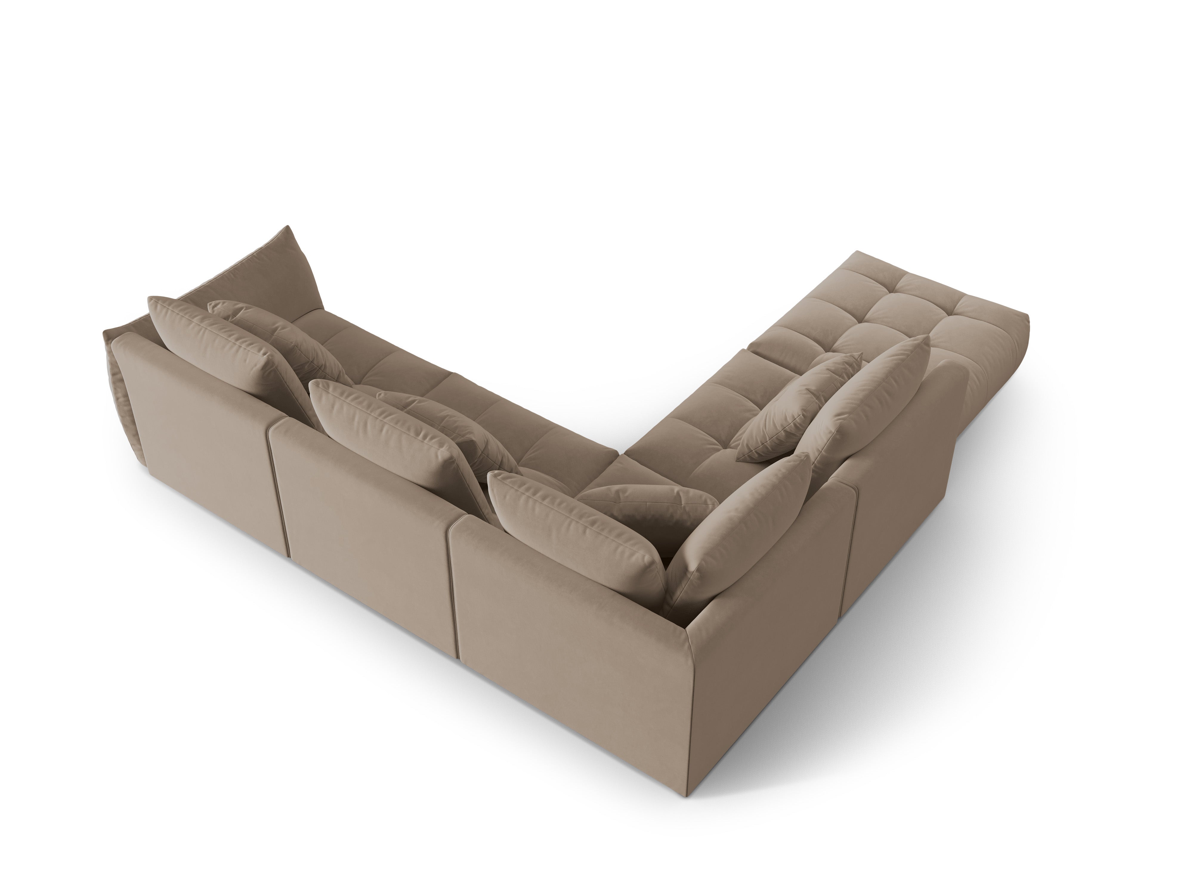 Samt modulares linke Ecksofa, "Bloom", 4 Sitze, hellbraun, 316x310x95
In Europa gemacht