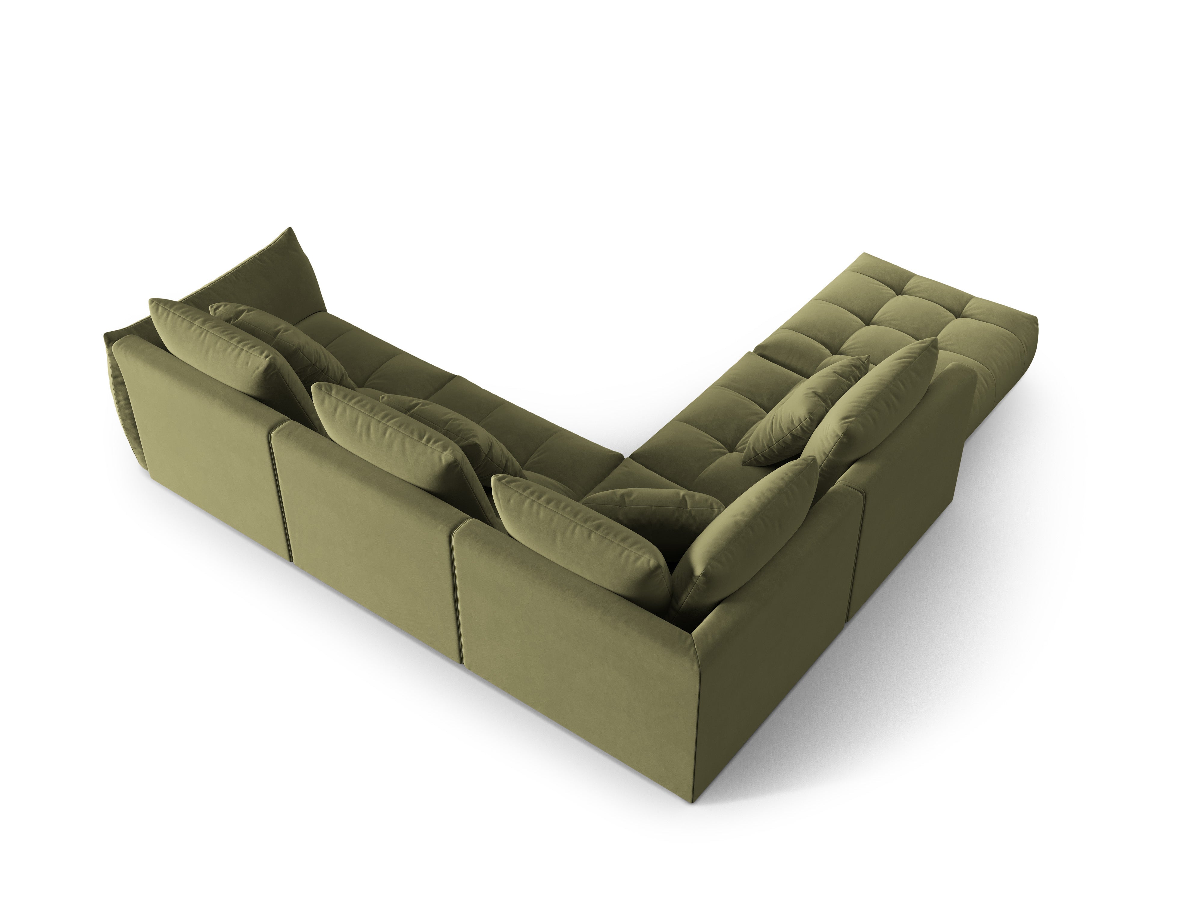 Samt modulares linke Ecksofa, "Bloom", 4 Sitze, hellgrün, 316x310x95
In Europa gemacht
