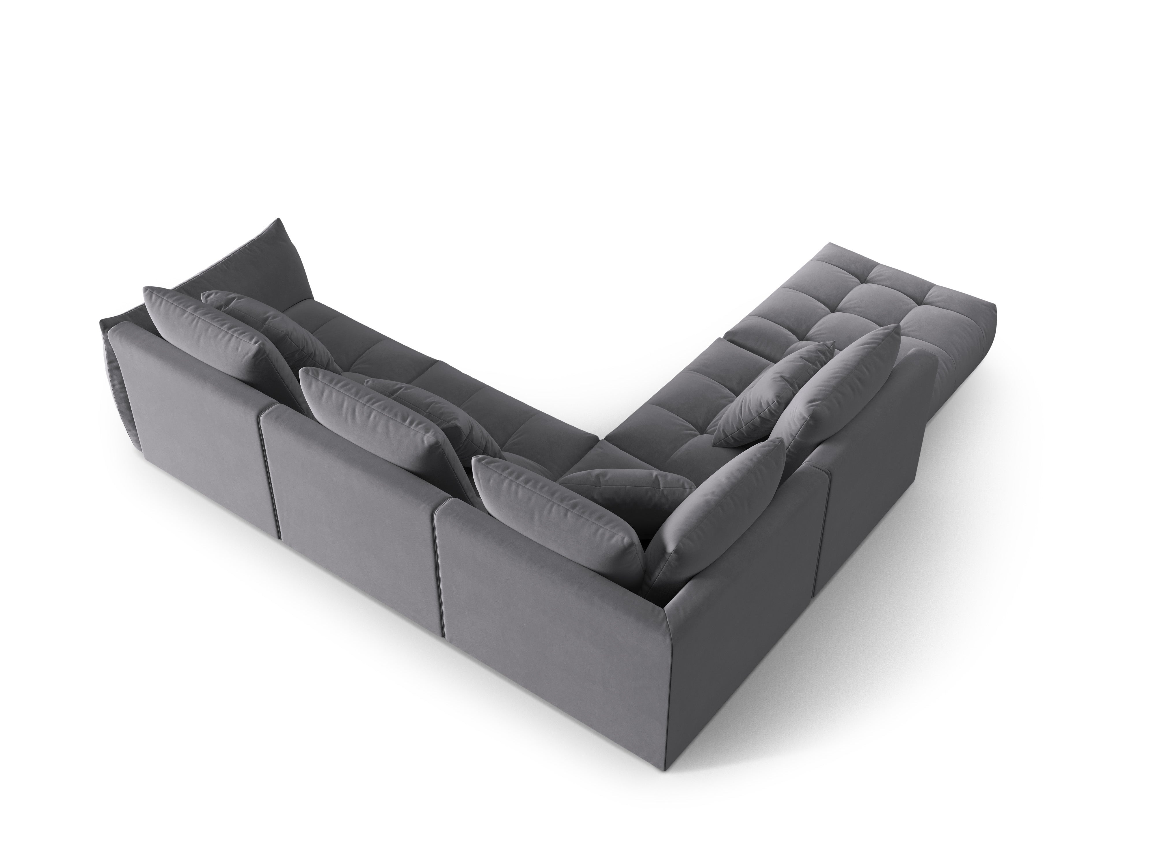 Samt modulares linke Ecksofa, "Bloom", 4 Sitze, Dunkelgrau, 316x310x95
In Europa gemacht