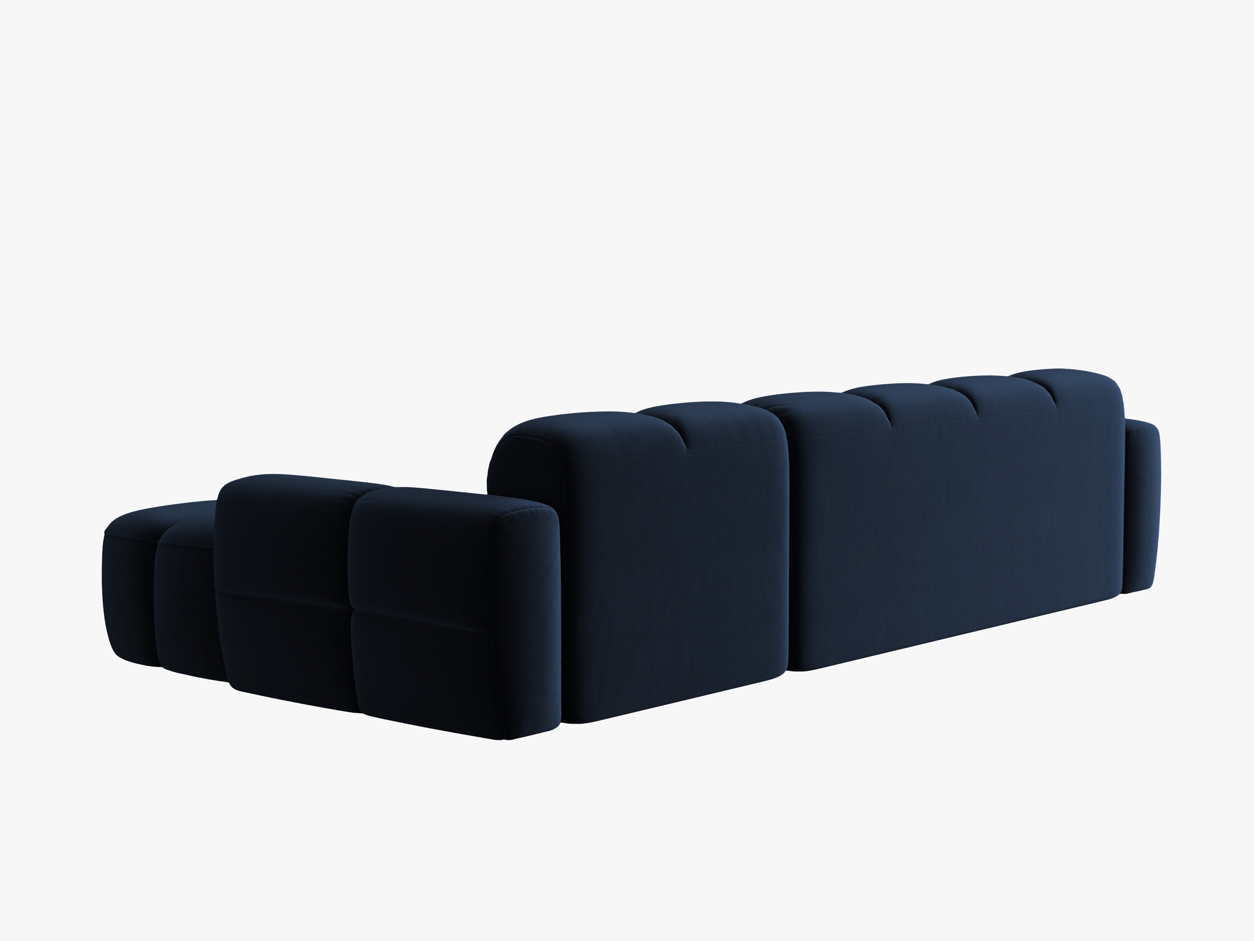 Right-facing velvet corner sofa LISA royal blue [Monika]  [Julia spr]