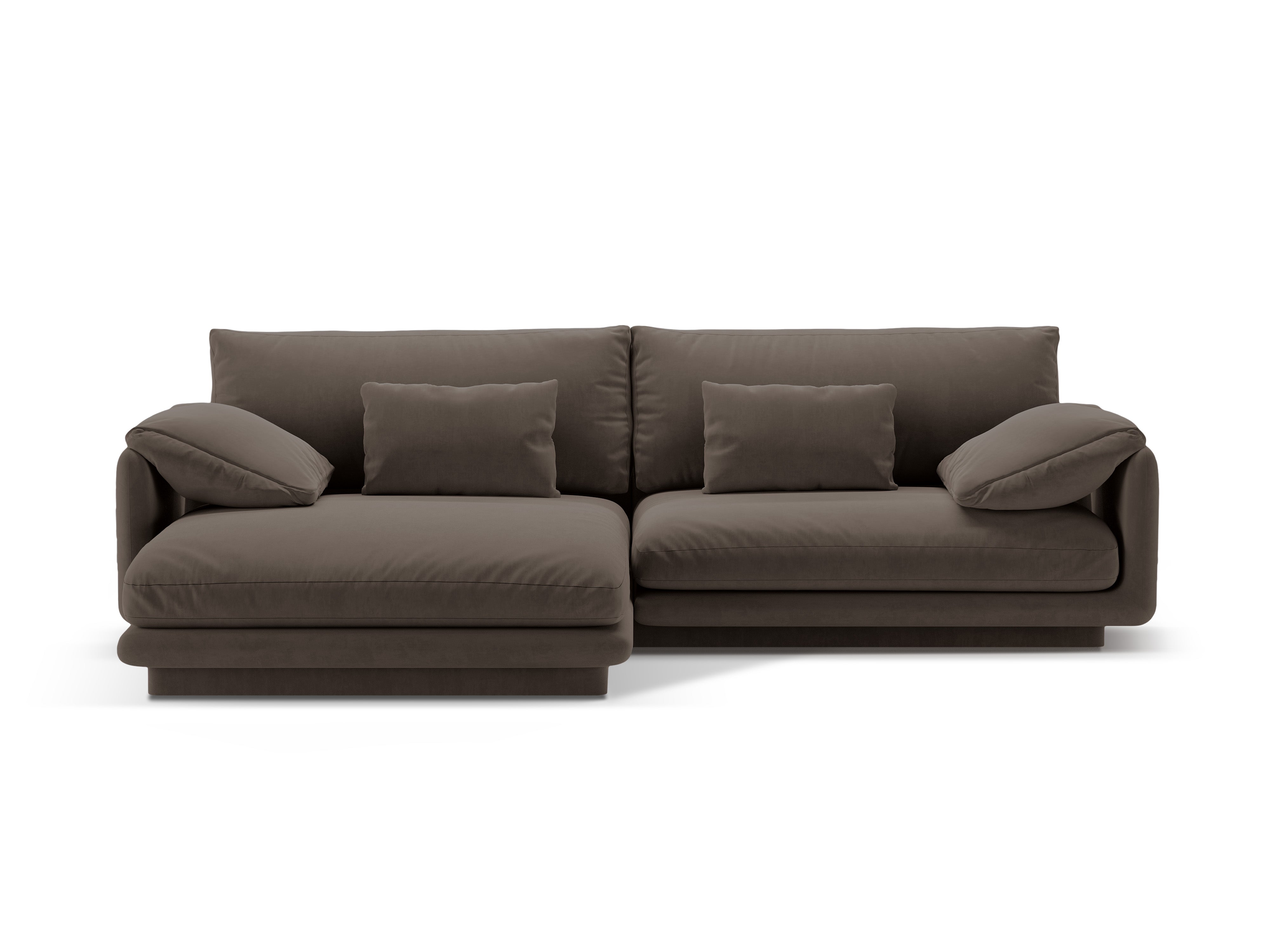 Samtecke der 4-Personen-linksseitigen Torino-Heban Brown