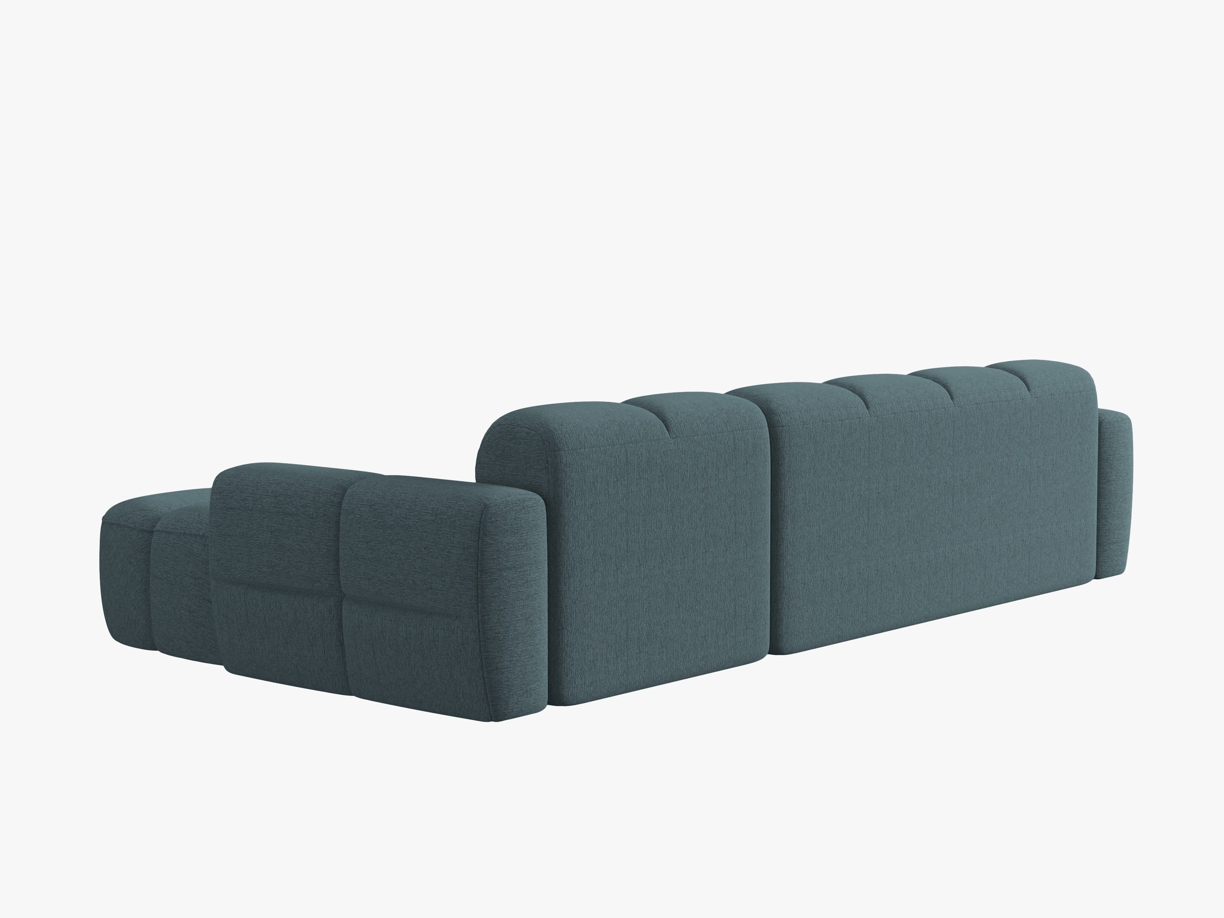 Right-facing corner sofa LISA light blue chenille [Monika]