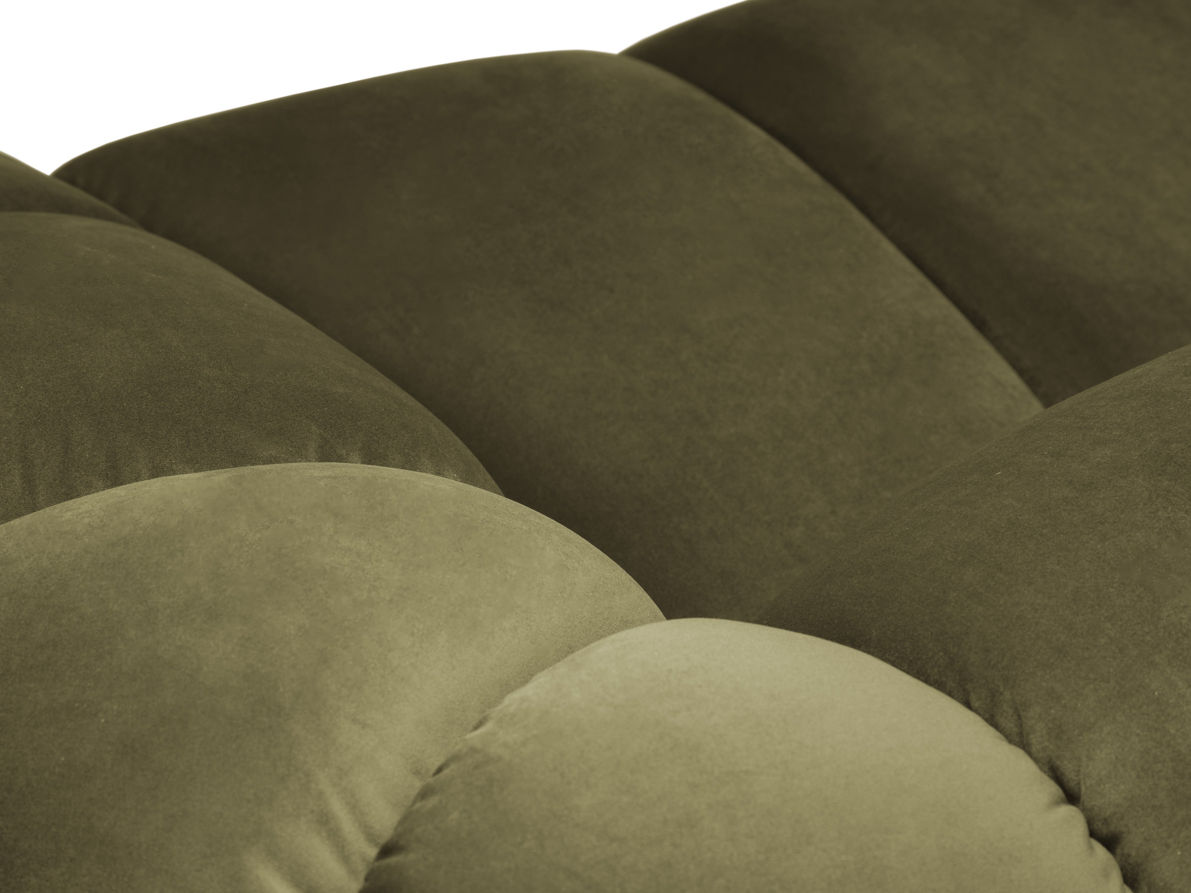 Velvet Left Corner Sofa, "Diana", 4 Seats, Green, 334x182x72
Made in Europe
