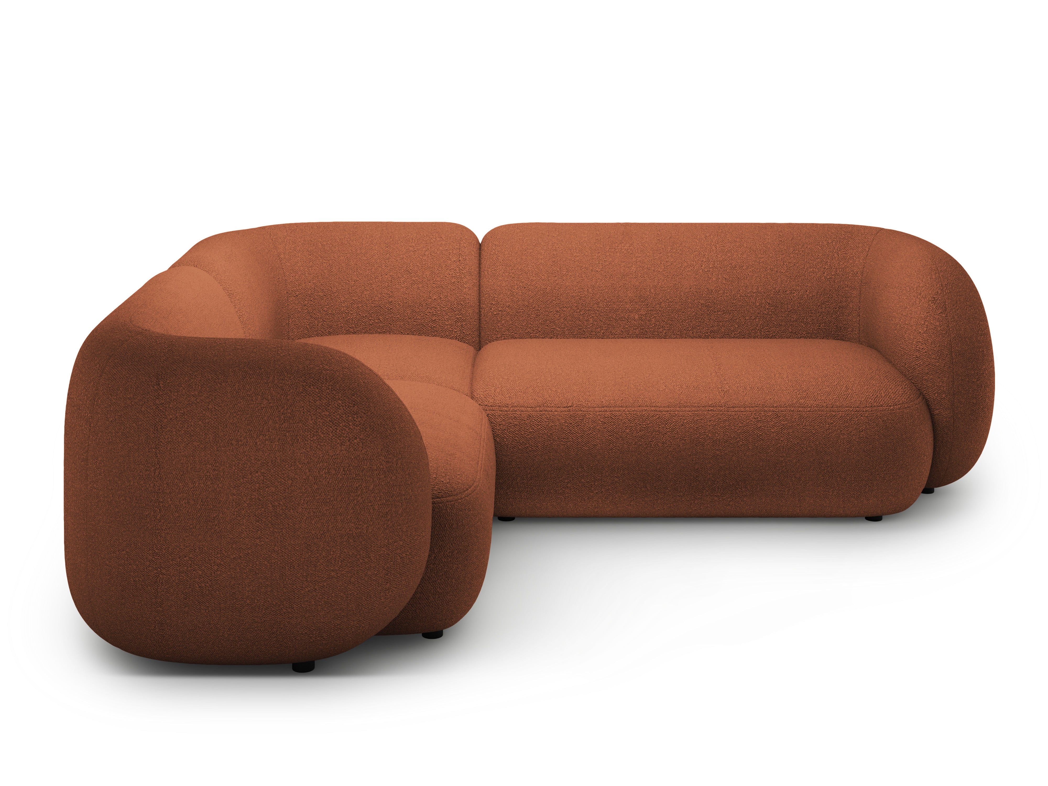 Narożnik lewostronny 4-osobowy KATE terracotta boucle