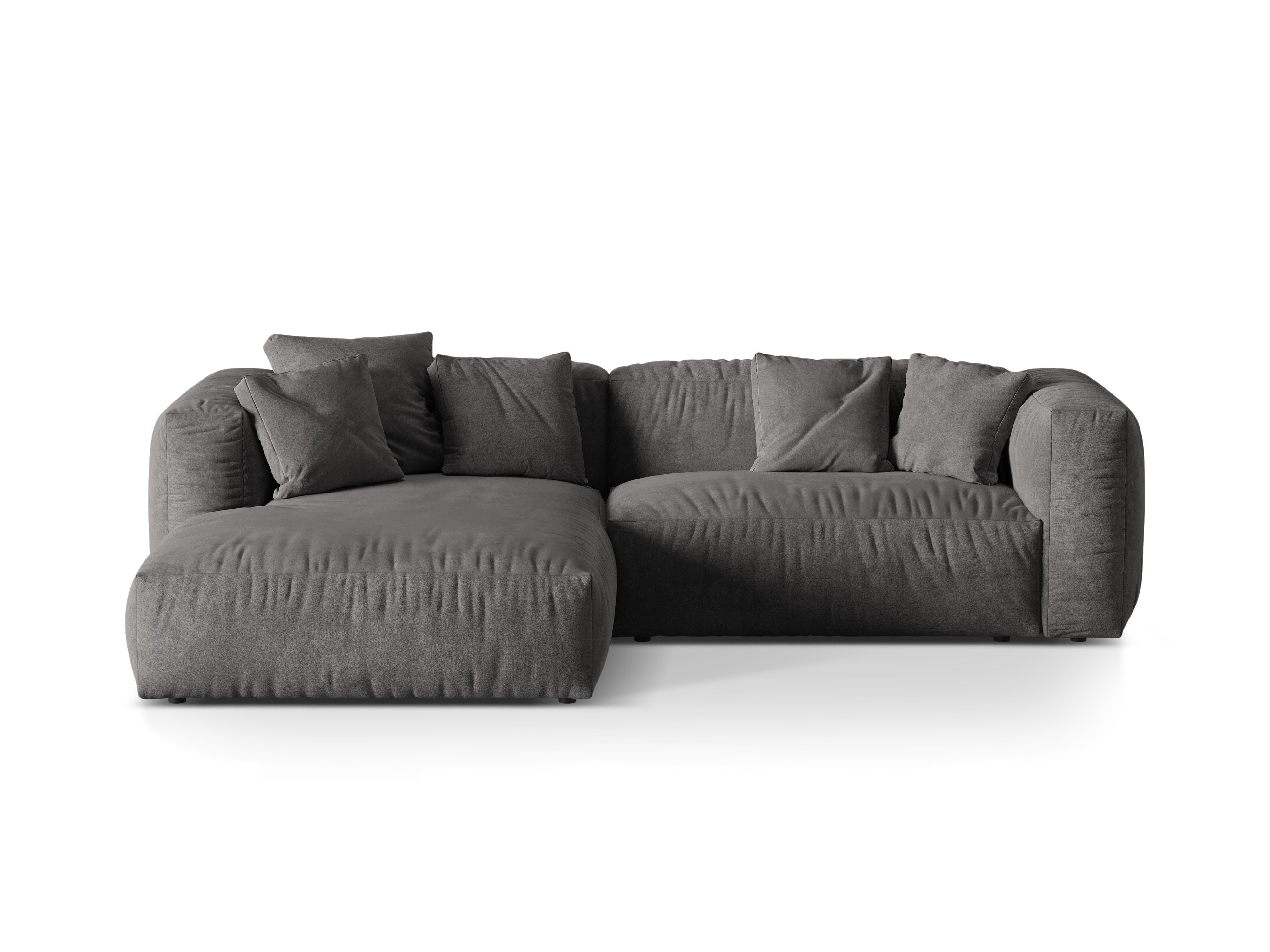 Left-handed 2-seater velvet Martin Gray