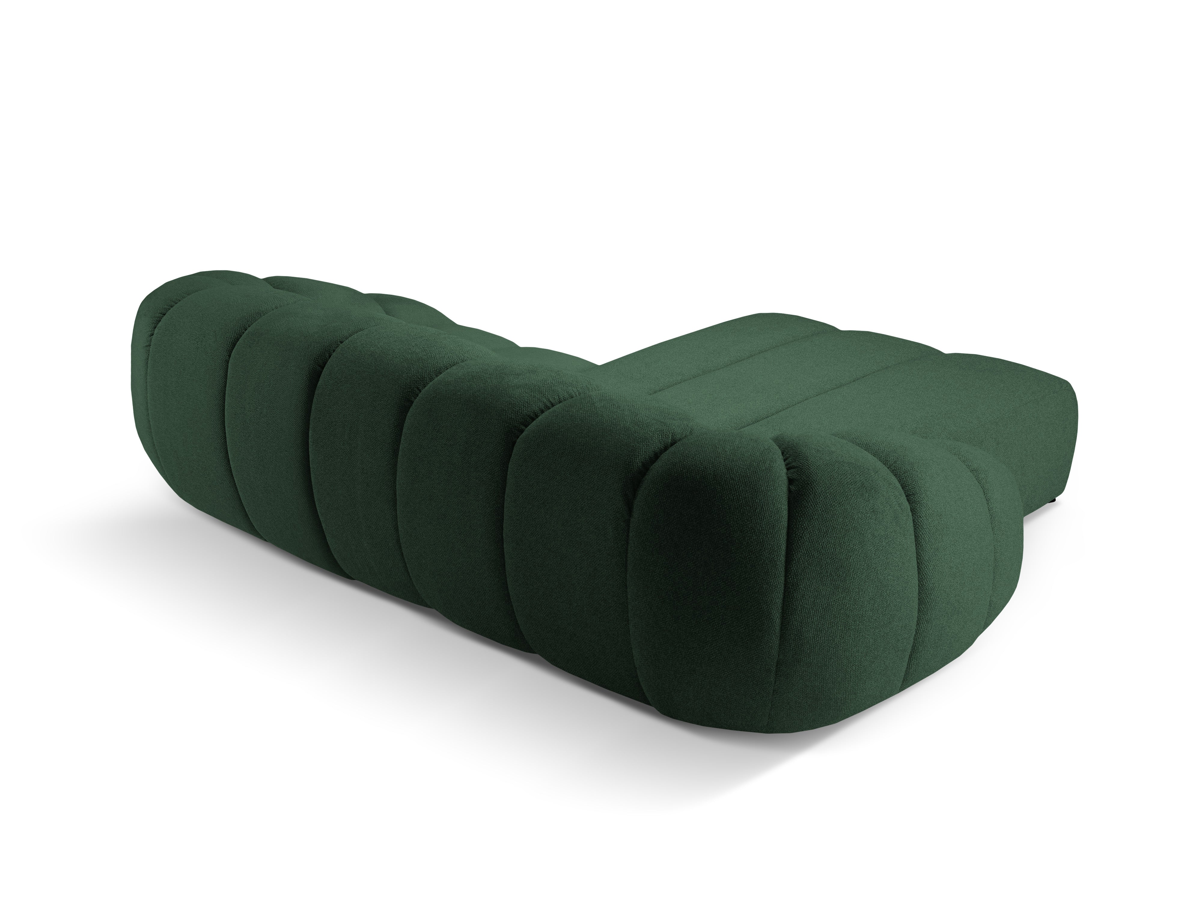Velvet Left Corner Sofa, "Diana", 3 Seats, Green, 294x182x72
Made in Europe