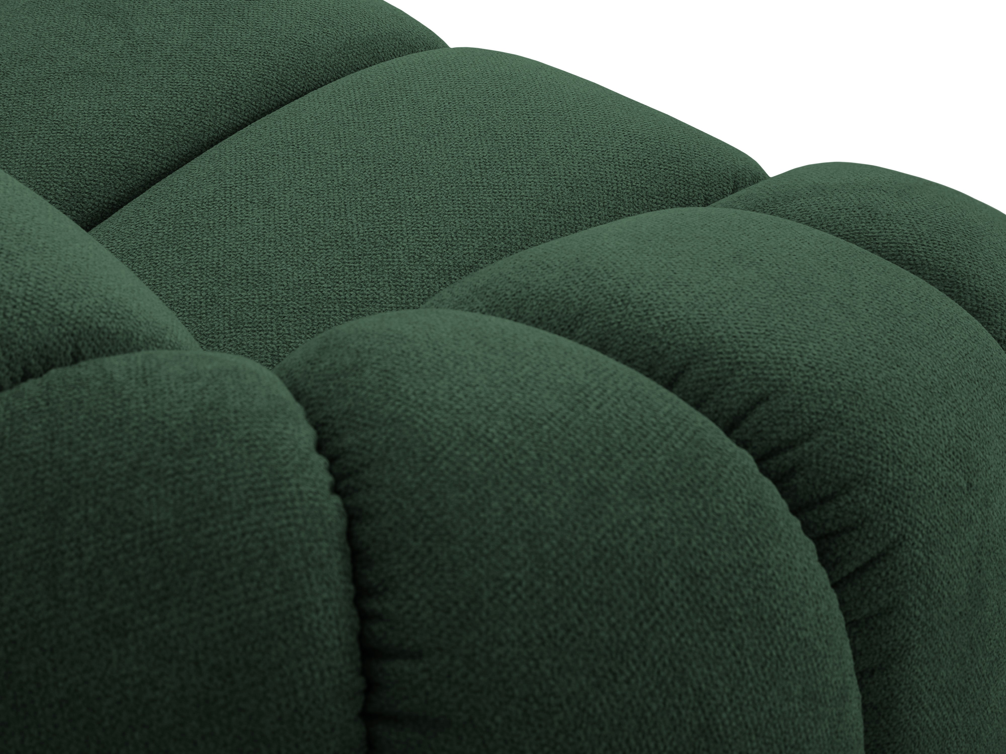 Velvet Left Corner Sofa, "Diana", 3 Seats, Green, 294x182x72
Made in Europe