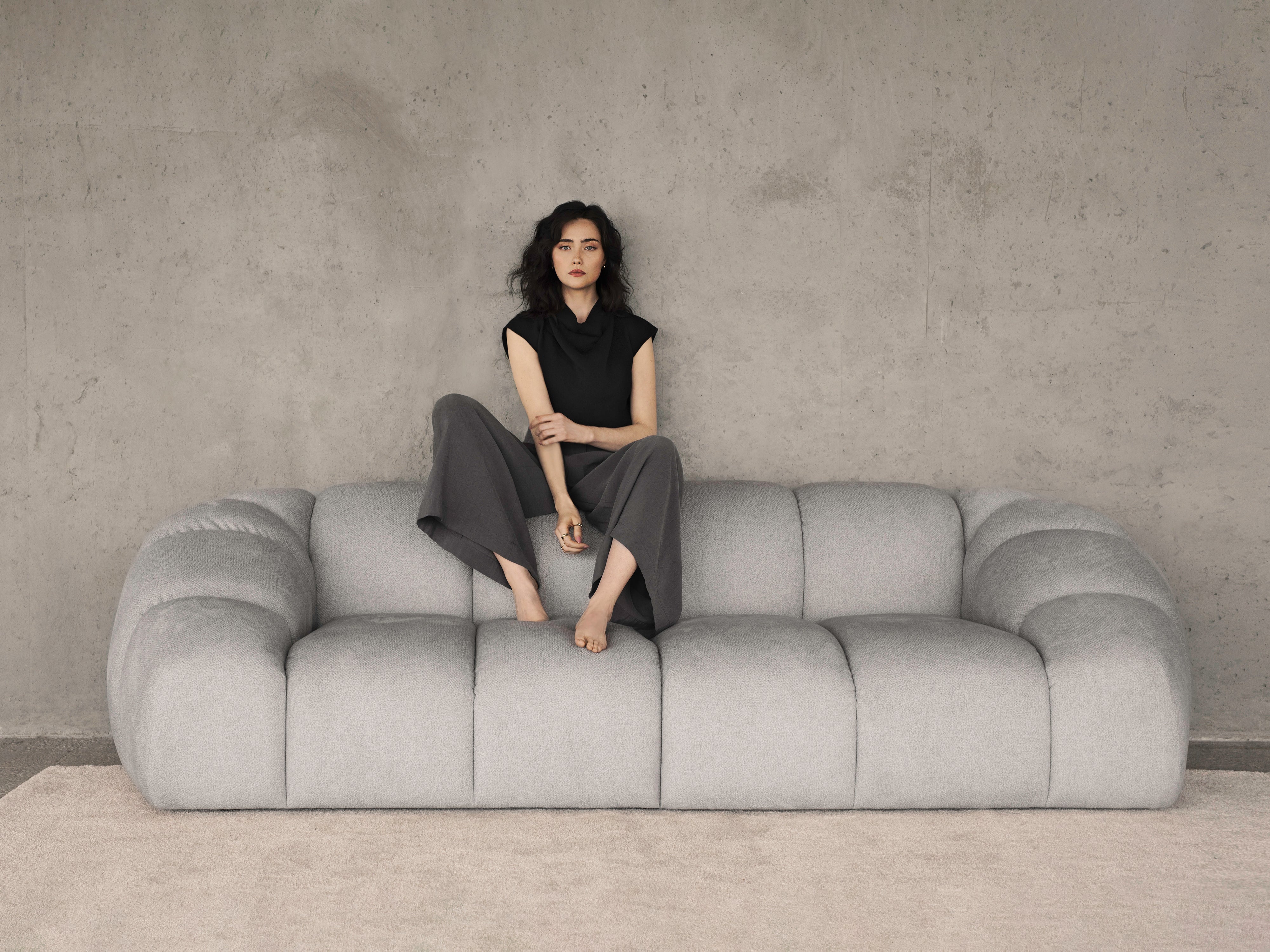 Velvet Left Corner Sofa, "Diana", 3 Seats, Green, 294x182x72
Made in Europe