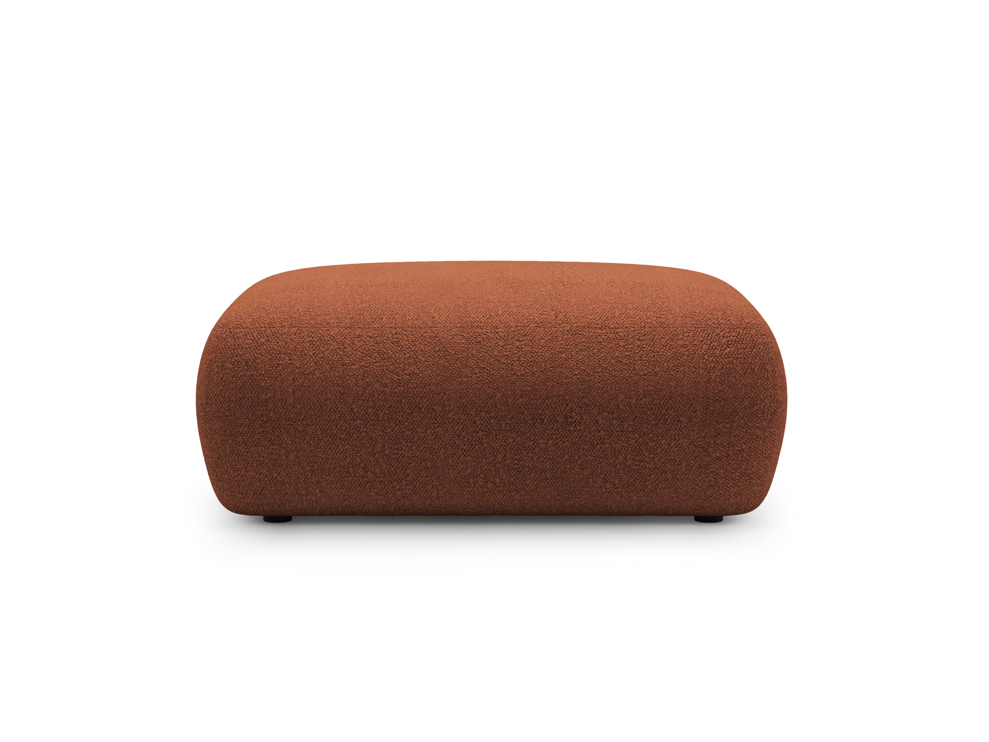 Rechteckiger Hocker KATE Terrakotta Boucle