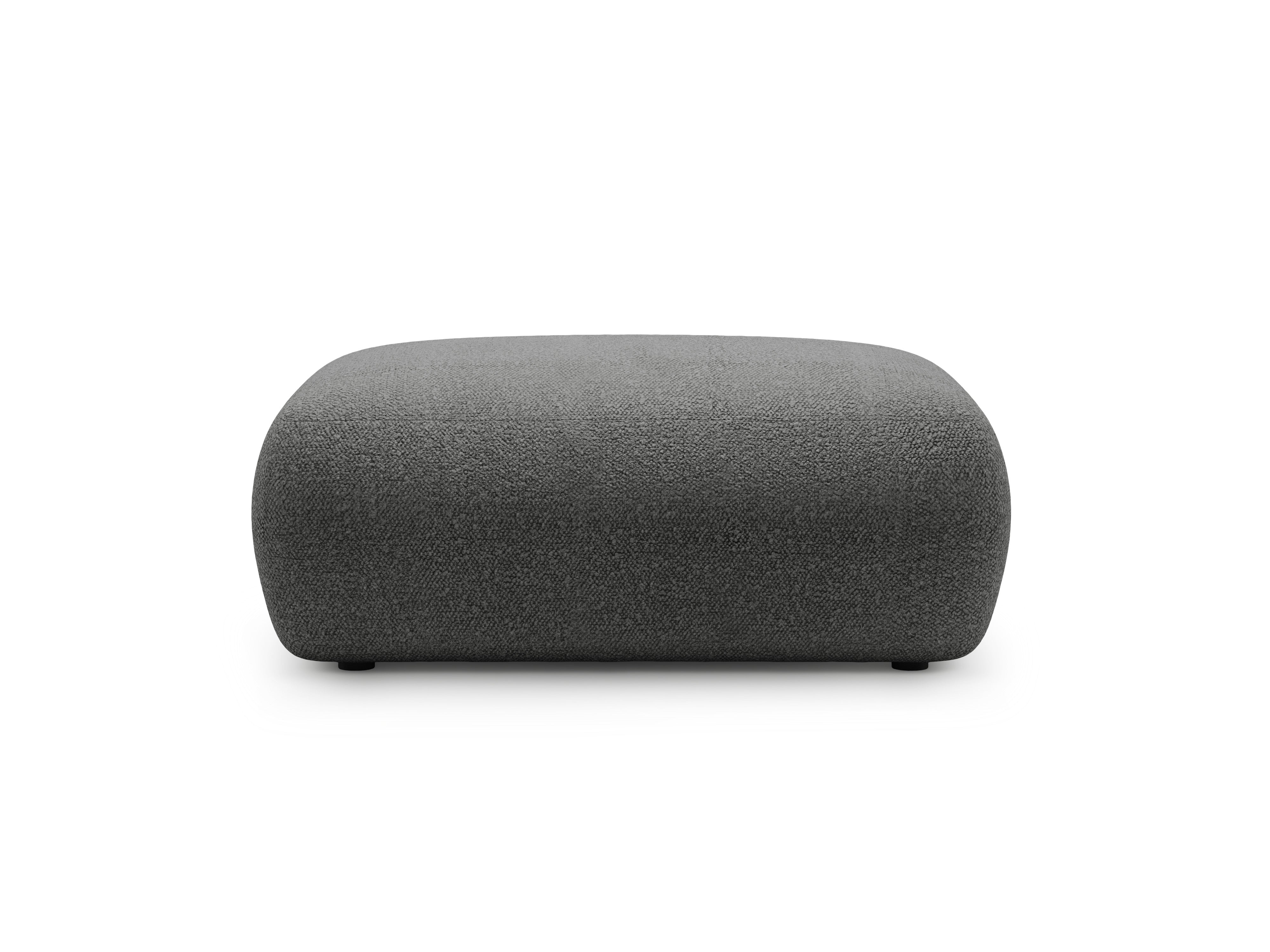 Rechteckiger Hocker KATE dunkelgrau Boucle