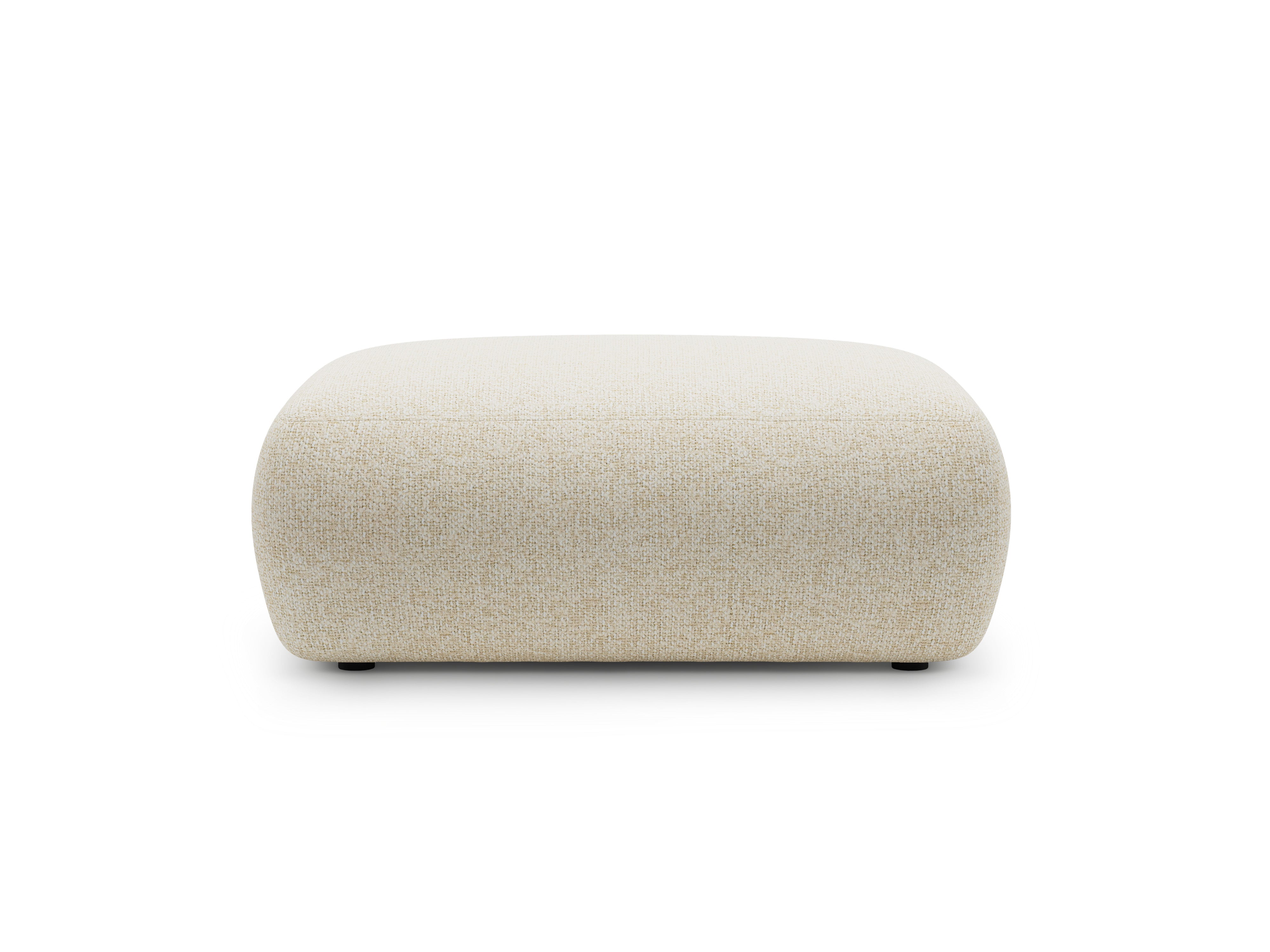 Rechteckiger Hocker KATE hellbeige Melange