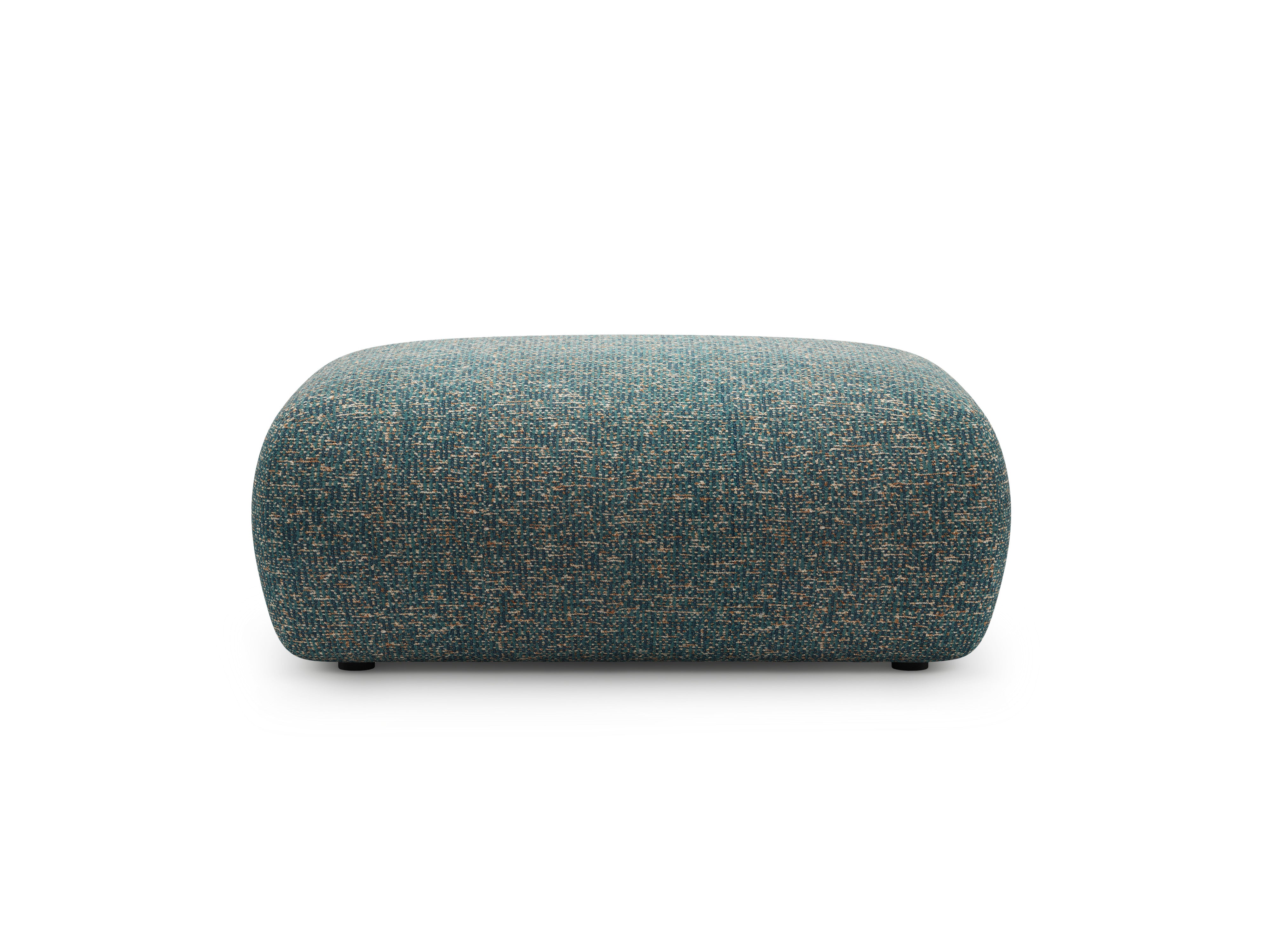 Rechteckiger Hocker KATE blauer Melange