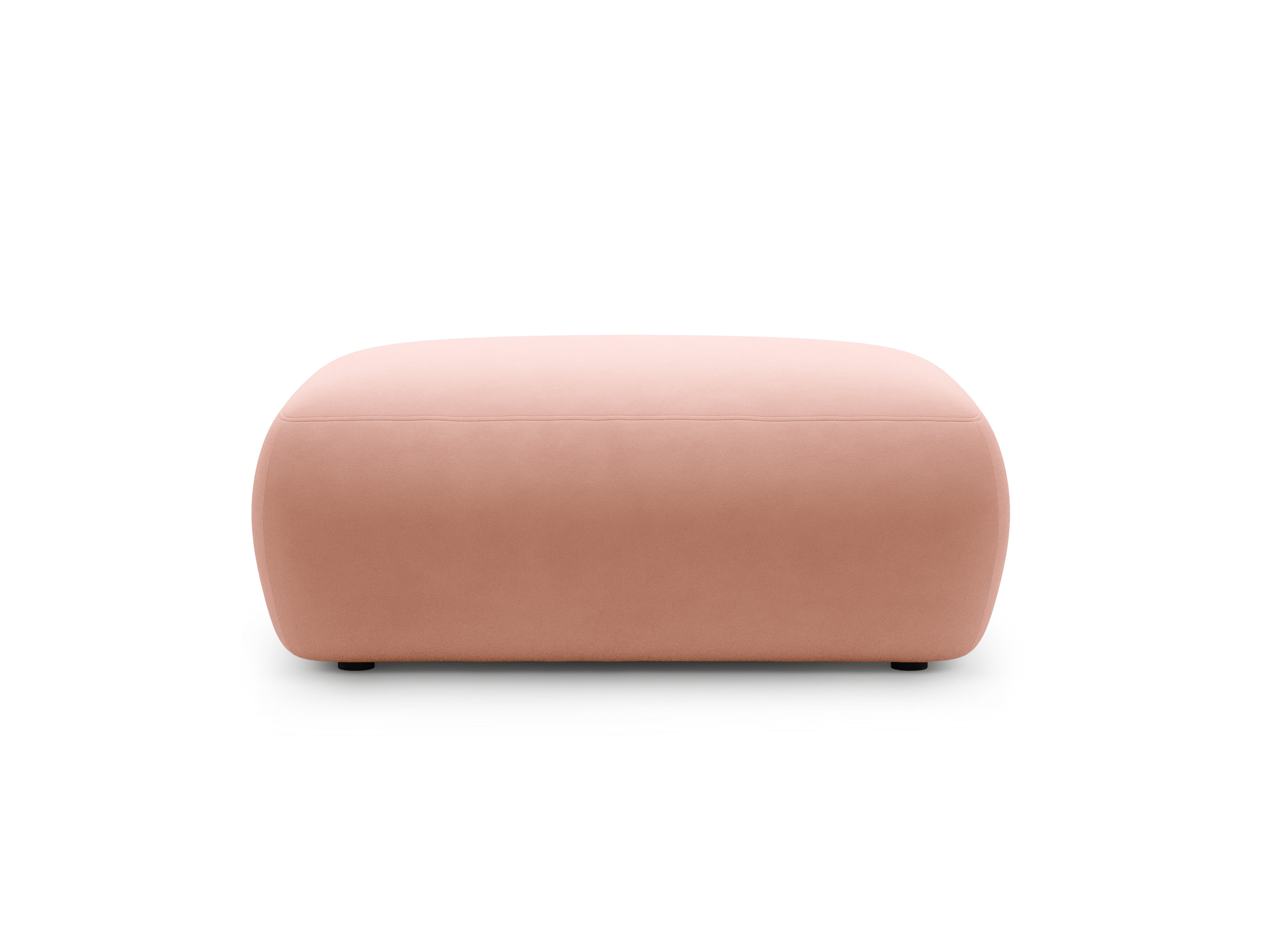 Rechteckiger Samtpouf KATE rosa