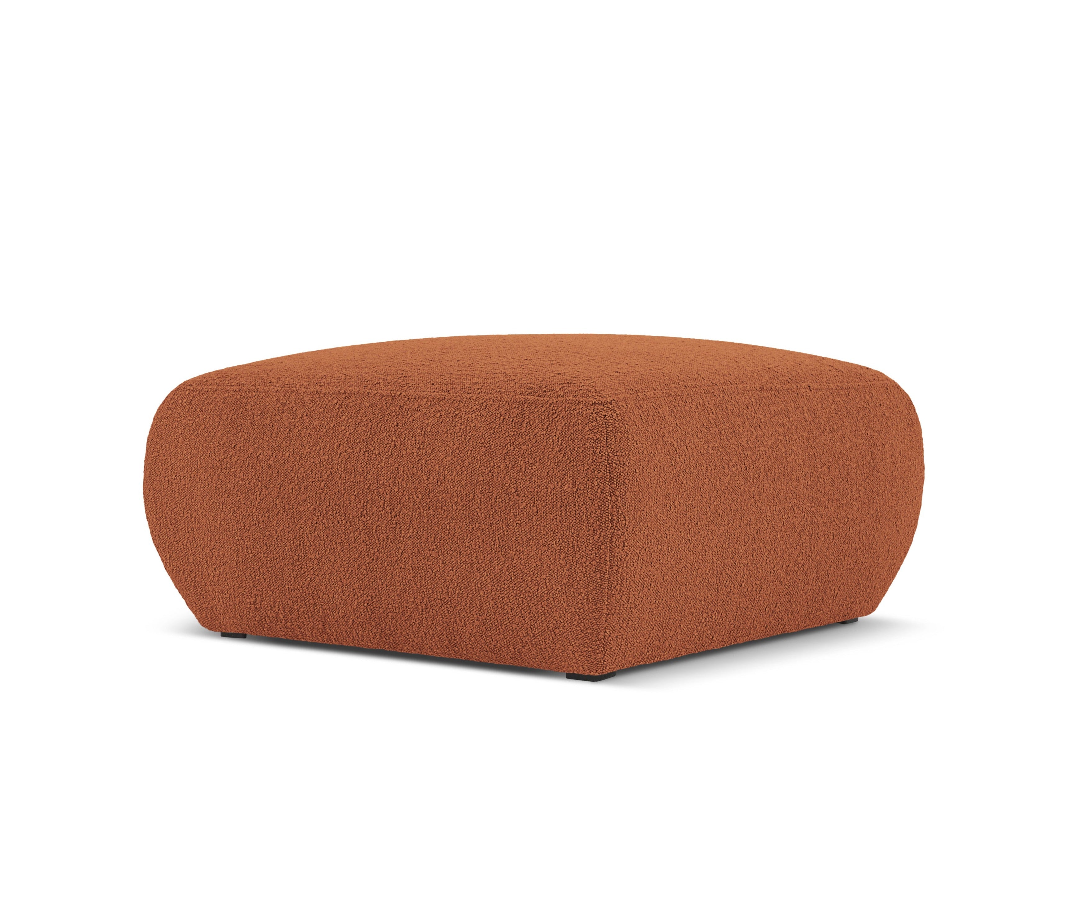 Puf w tkaninie boucle MOLINO terracotta Micadoni 75 cm   Eye on Design