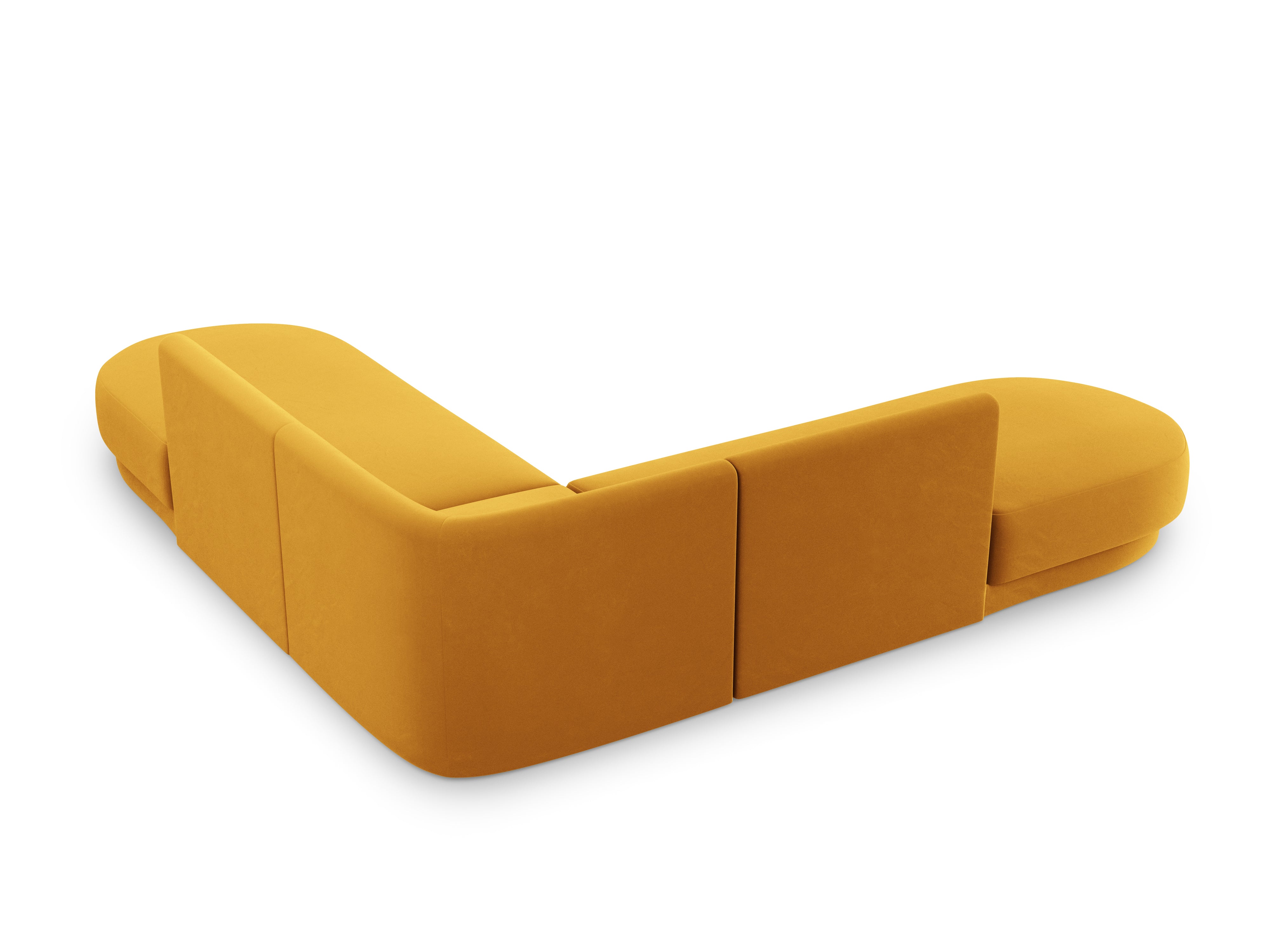 Narożnik aksamitny symetryczny otwarty MILEY żółty Micadoni    Eye on Design
