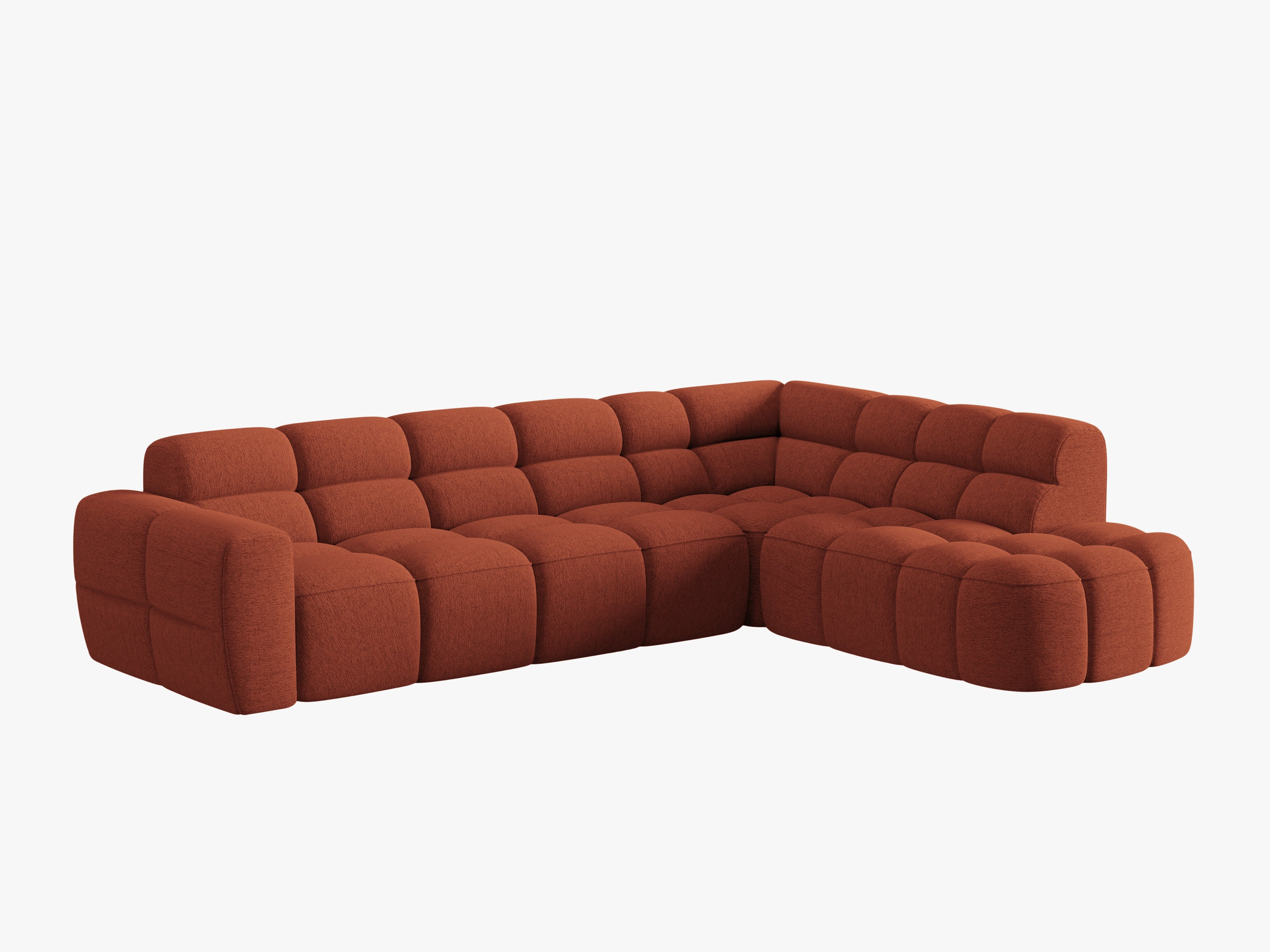 Sofa mit rechter Ecke LISA terrakotta Chenille