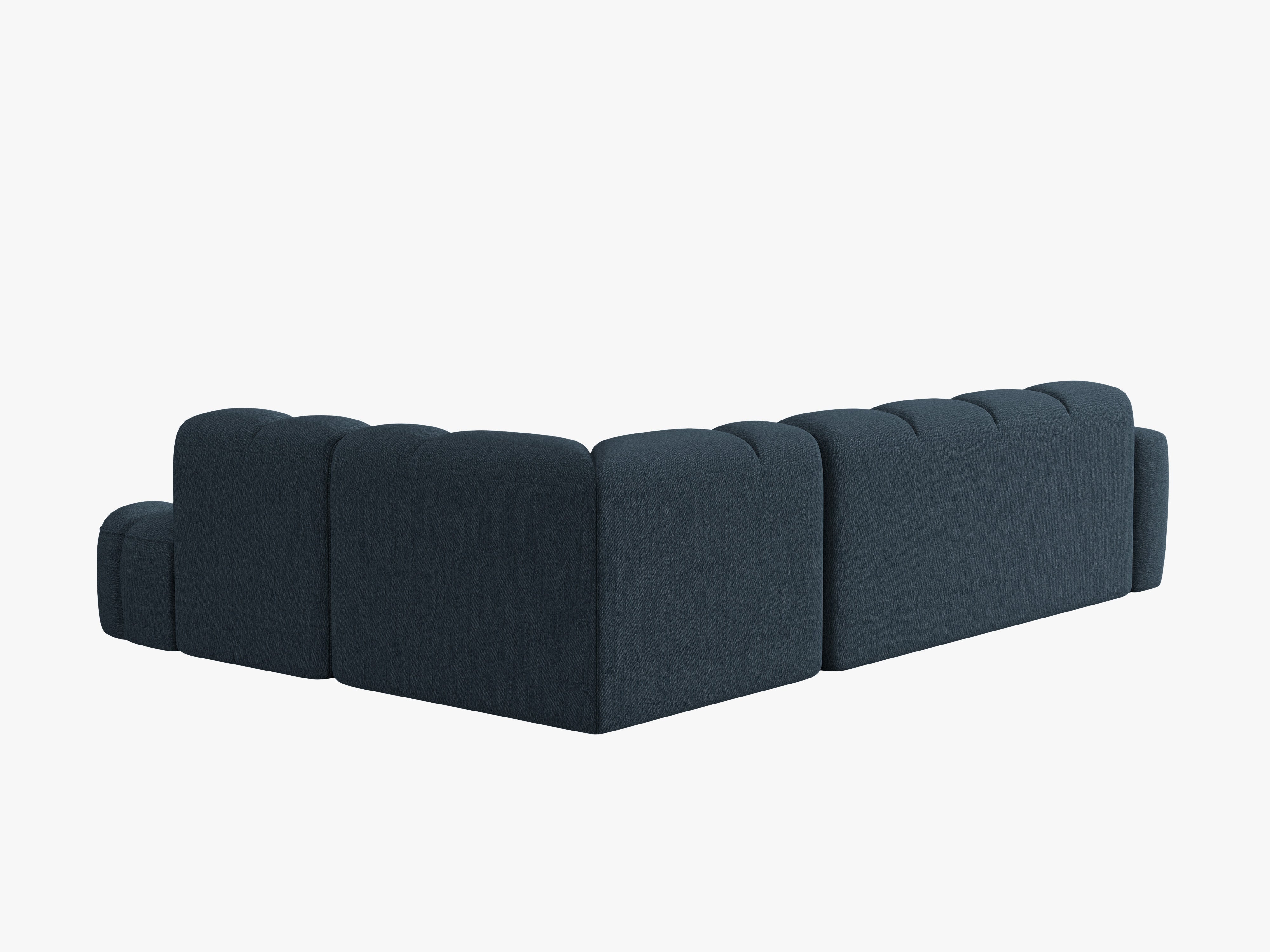 Sofa mit rechter Ecke LISA dunkelblaues Chenille