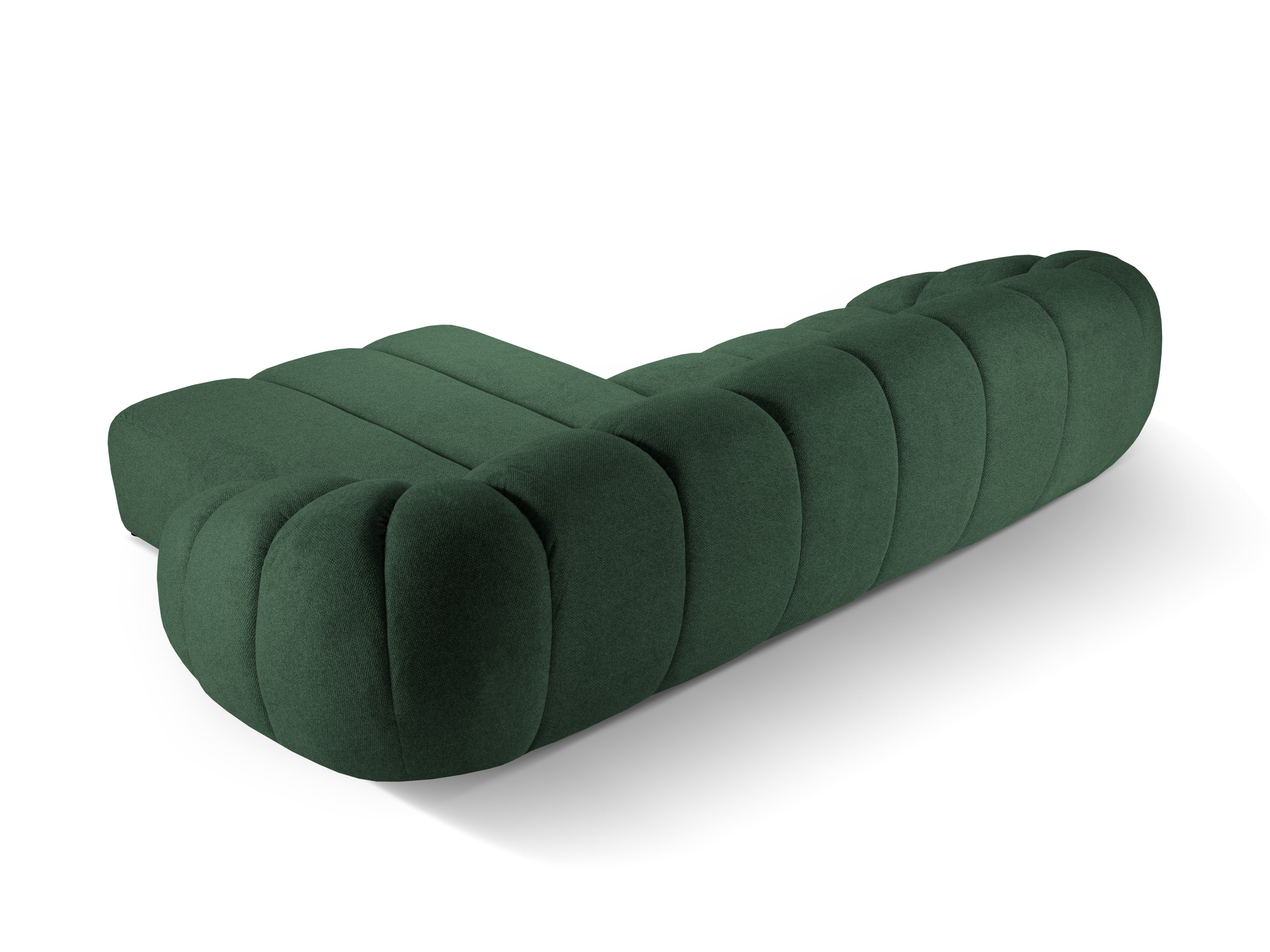 Velvet Right Corner Sofa, "Diana", 4 Seats, Green, 334x182x72
Made in Europe