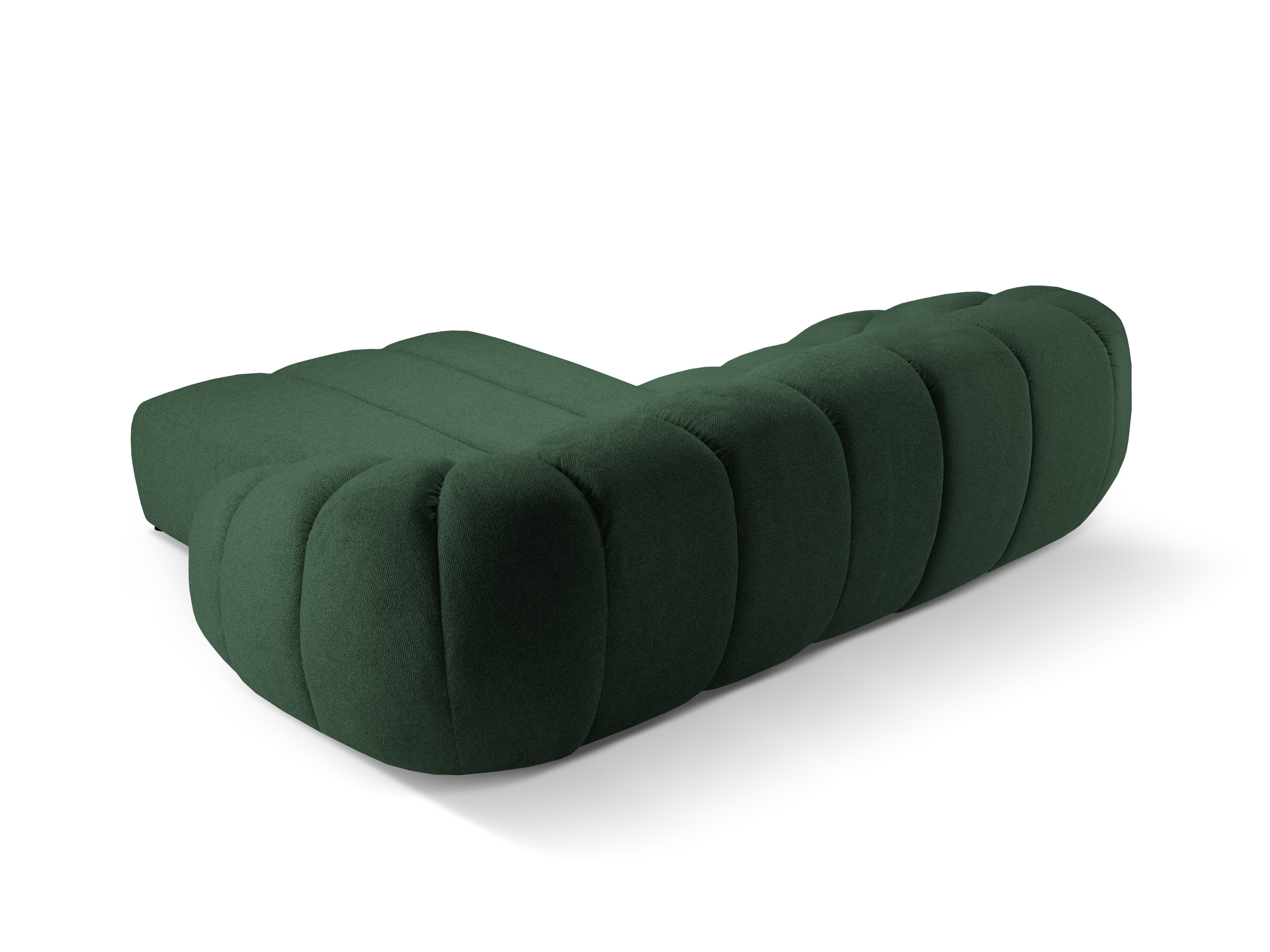 Right-facing 3-seater corner sofa DIANA dark green chenille [Monika]