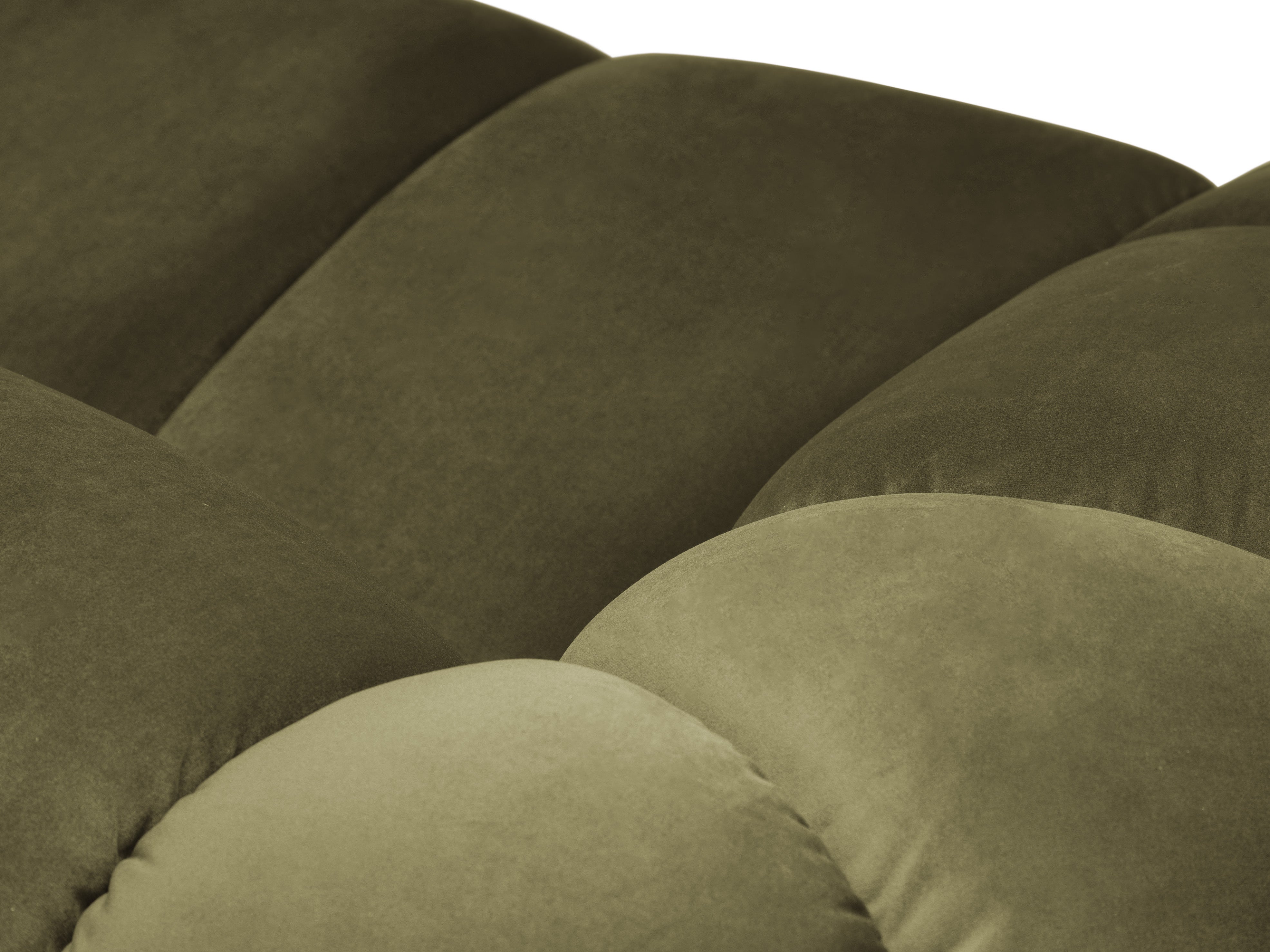 Velvet Right Corner Sofa, "Diana", 3 Seats, Green, 294x182x72
Made in Europe