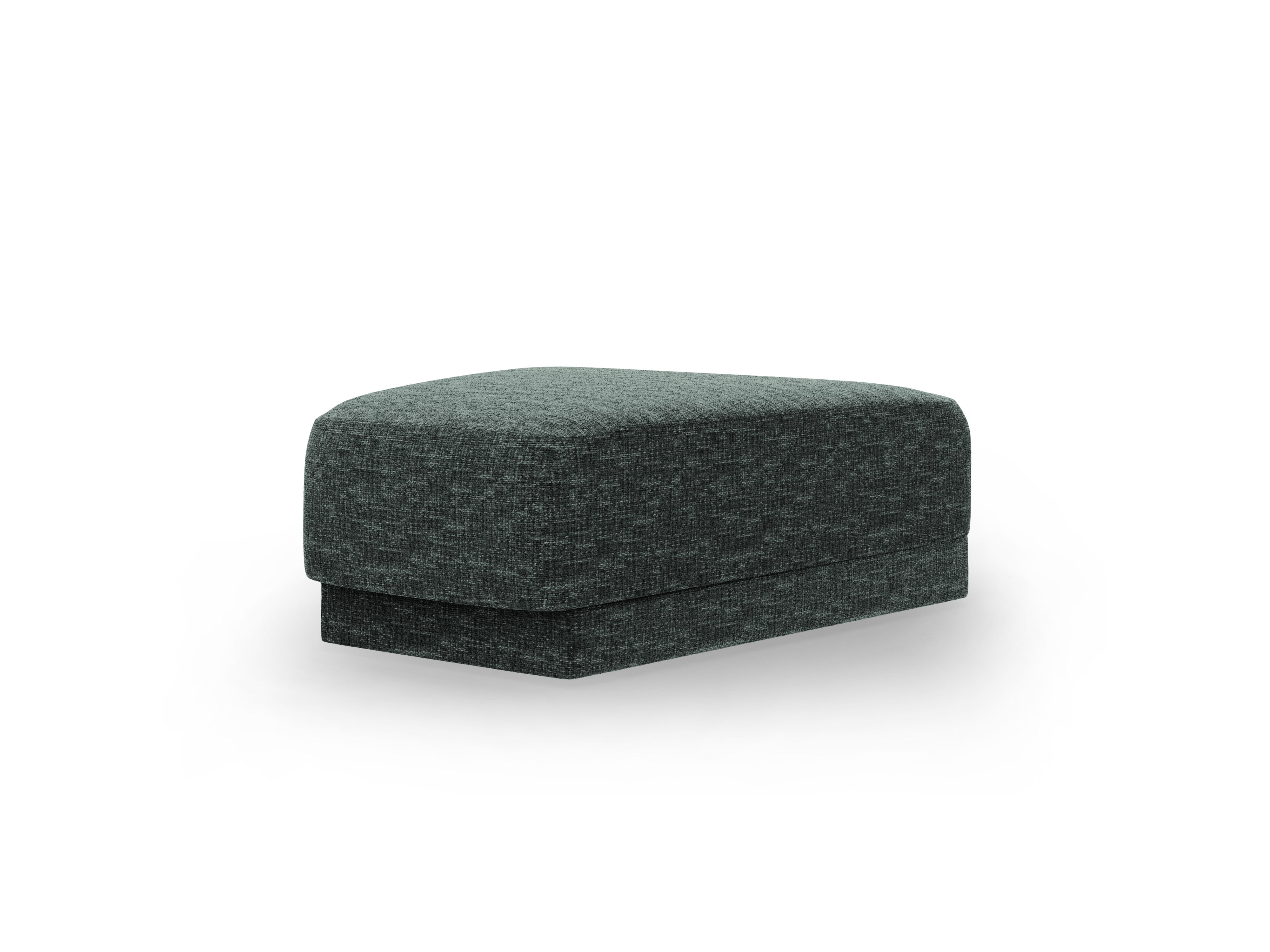 MILEY Puff in Petrol Blue Silky Chenille