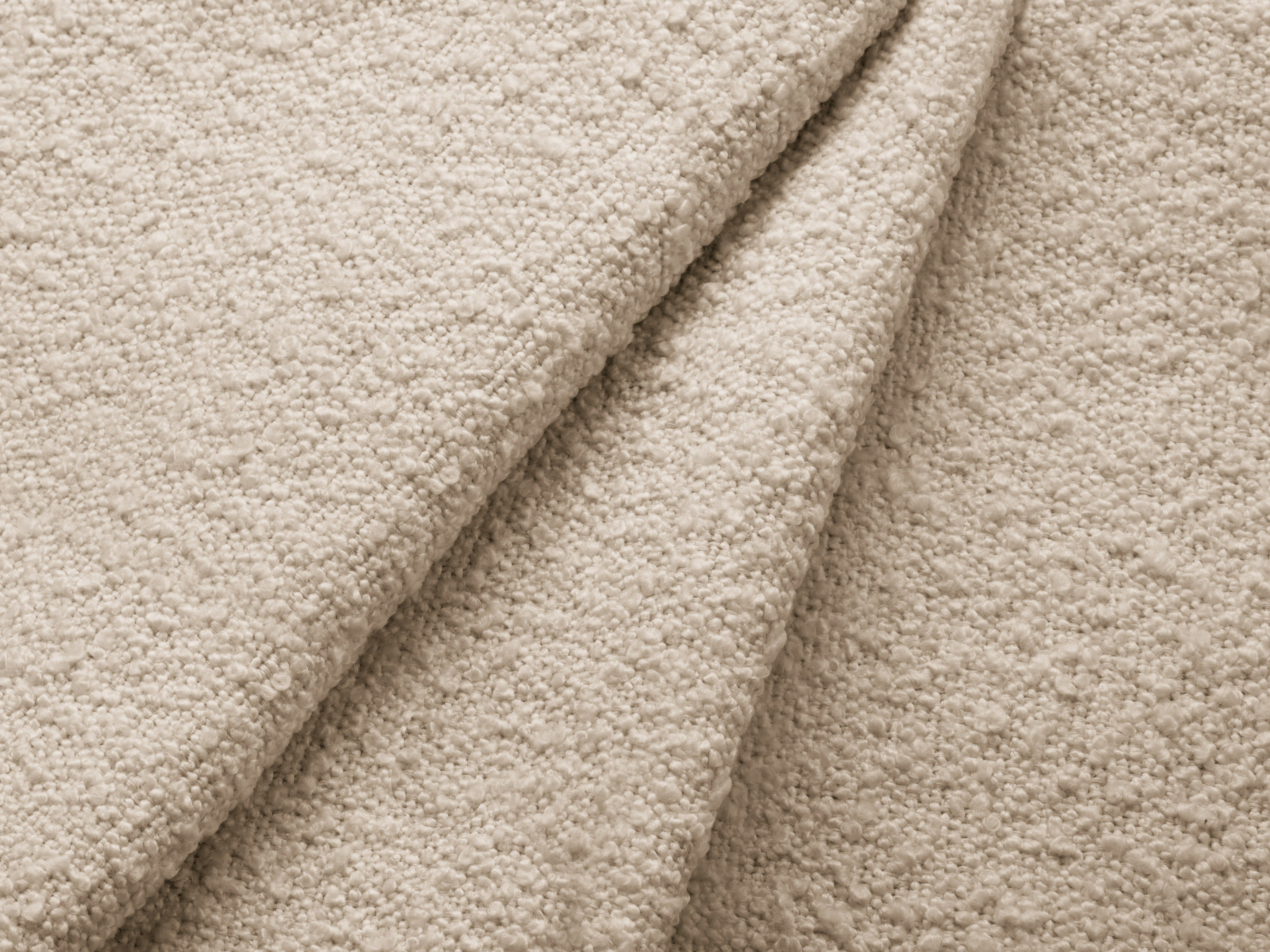 Right-facing modular sofa for 6 people MILEY beige boucle