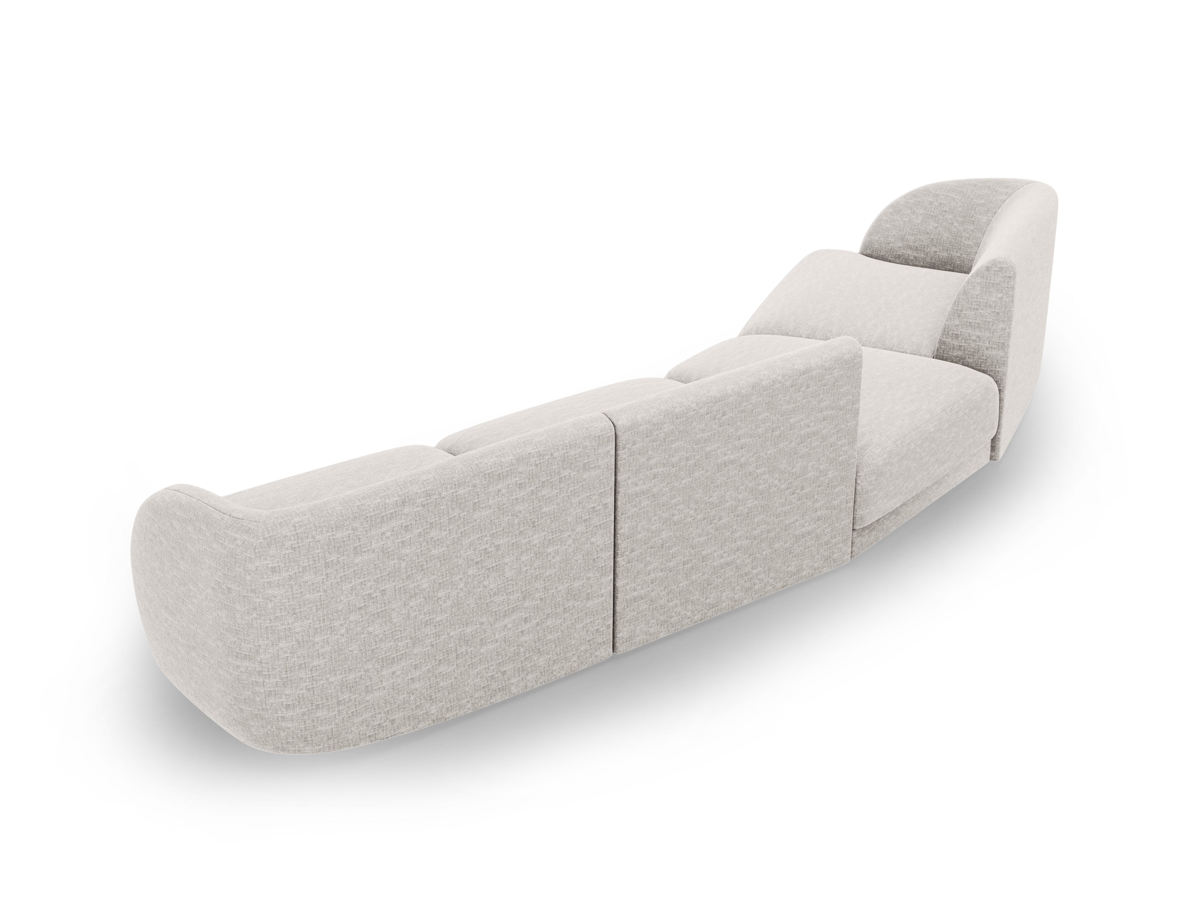 Sofa modułowa lewostronna 6-osobowa MILEY szary szenil