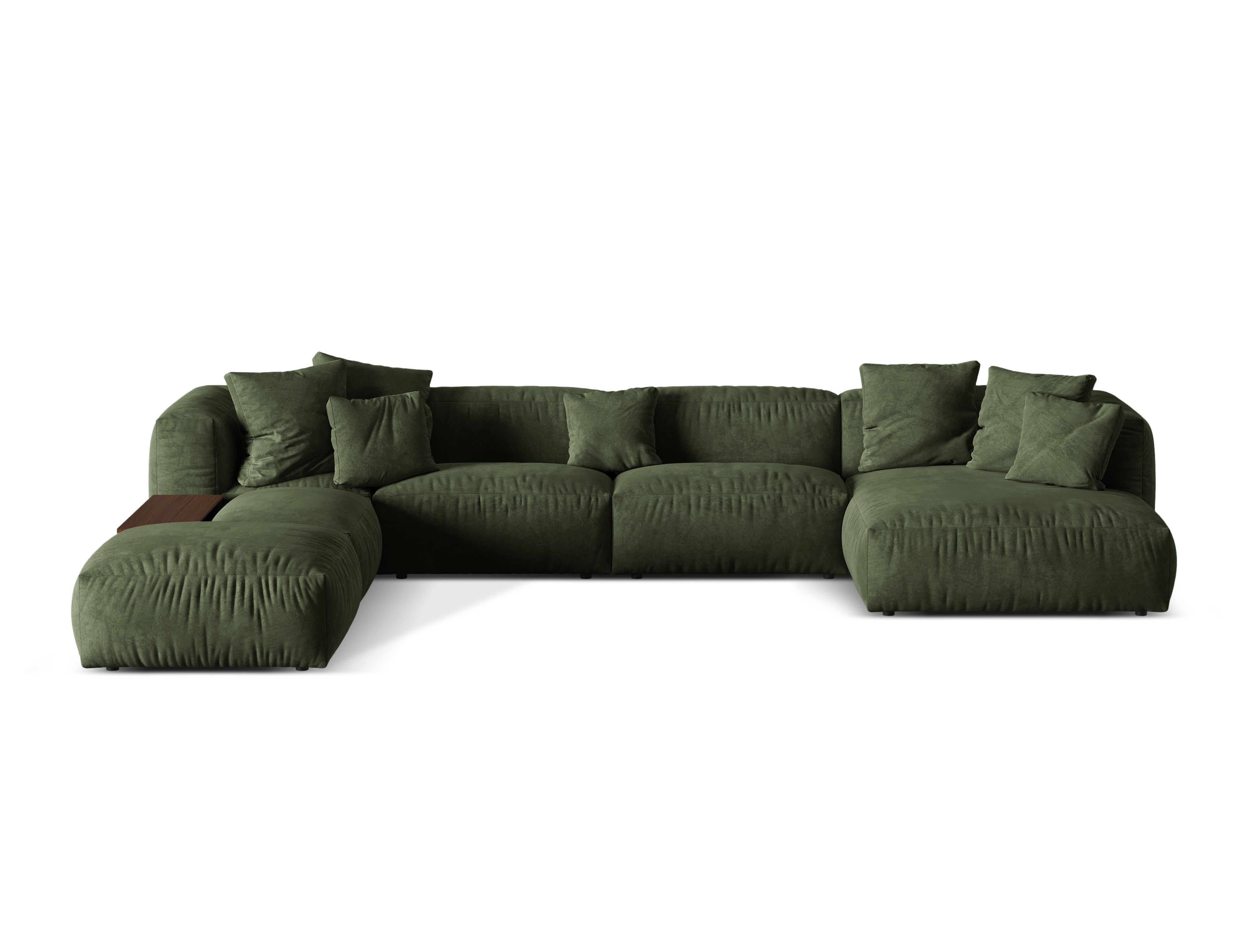Links -Hand -Ecke Velvet Panoramic Martina Zielony