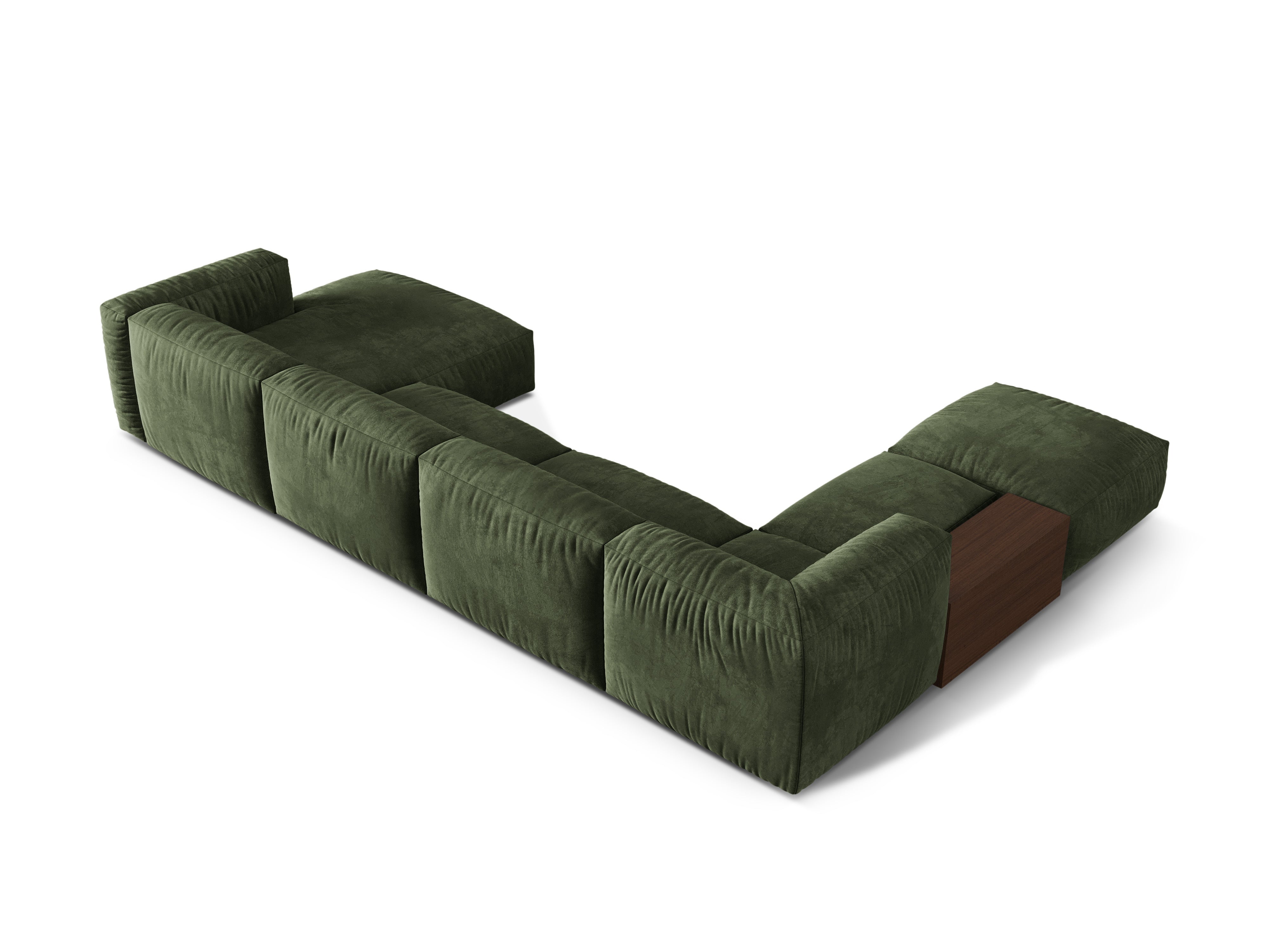 Links -Hand -Ecke Velvet Panoramic Martina Zielony