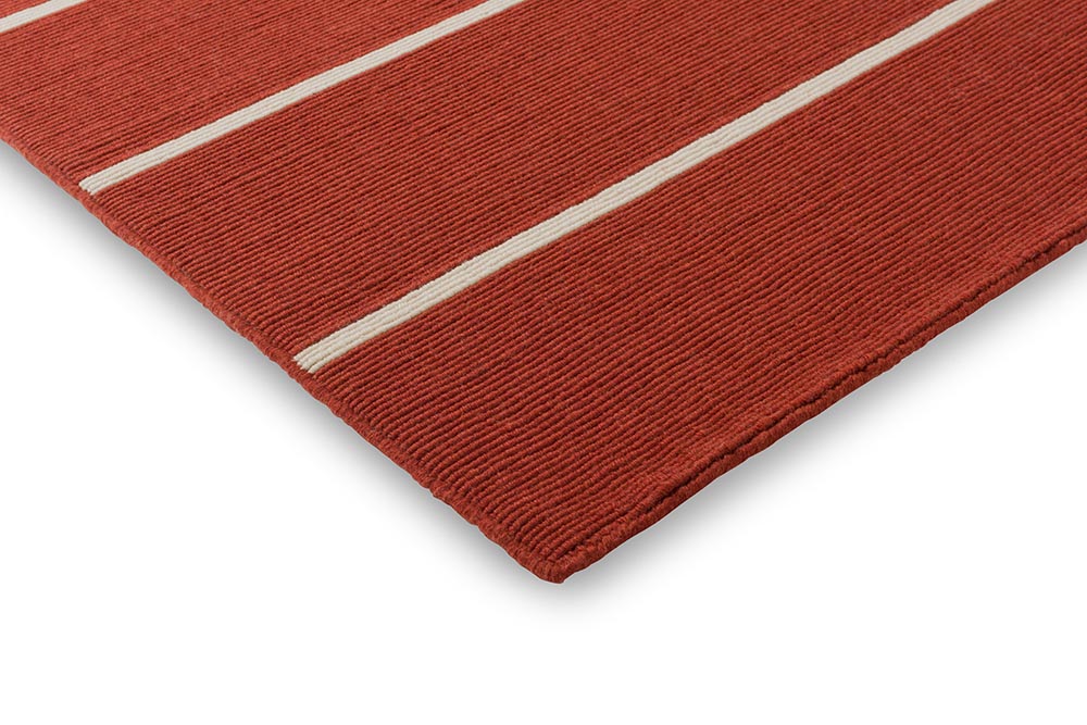 Tiibet beige-rotes Wollteppich