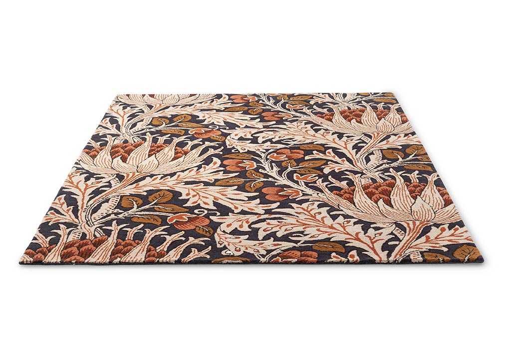 ARTICHOKE AMBER CHARCOAL Teppich beige-marineblau 
