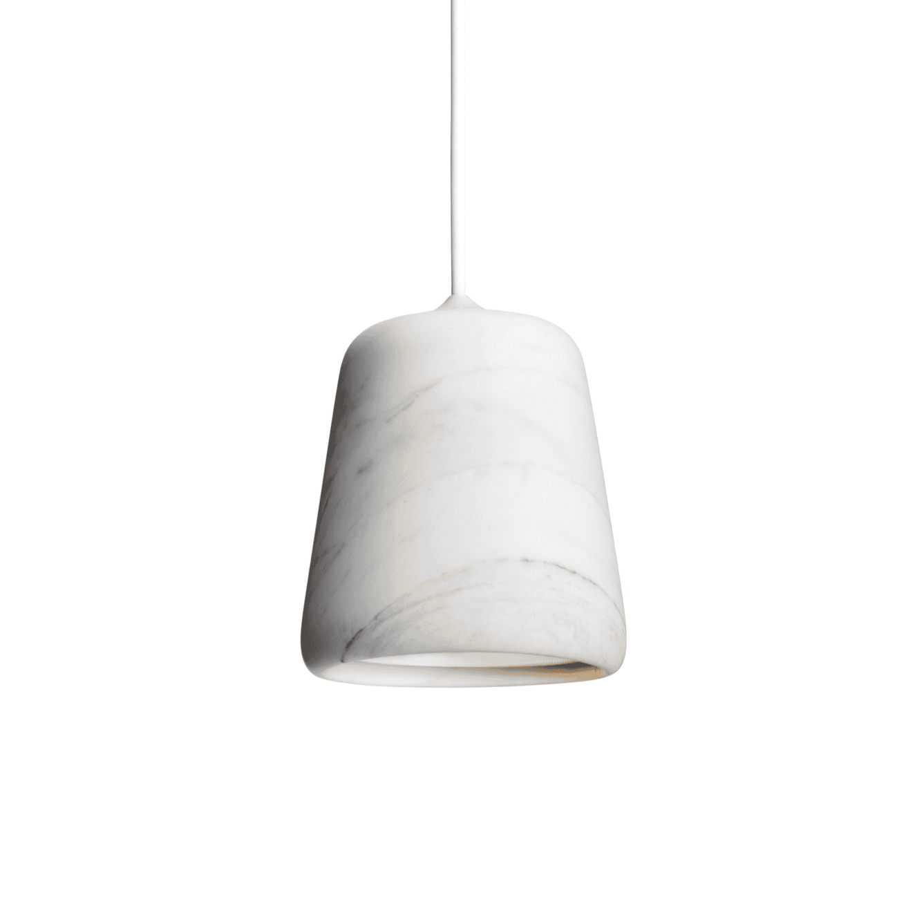 Hanging lamp material white marble