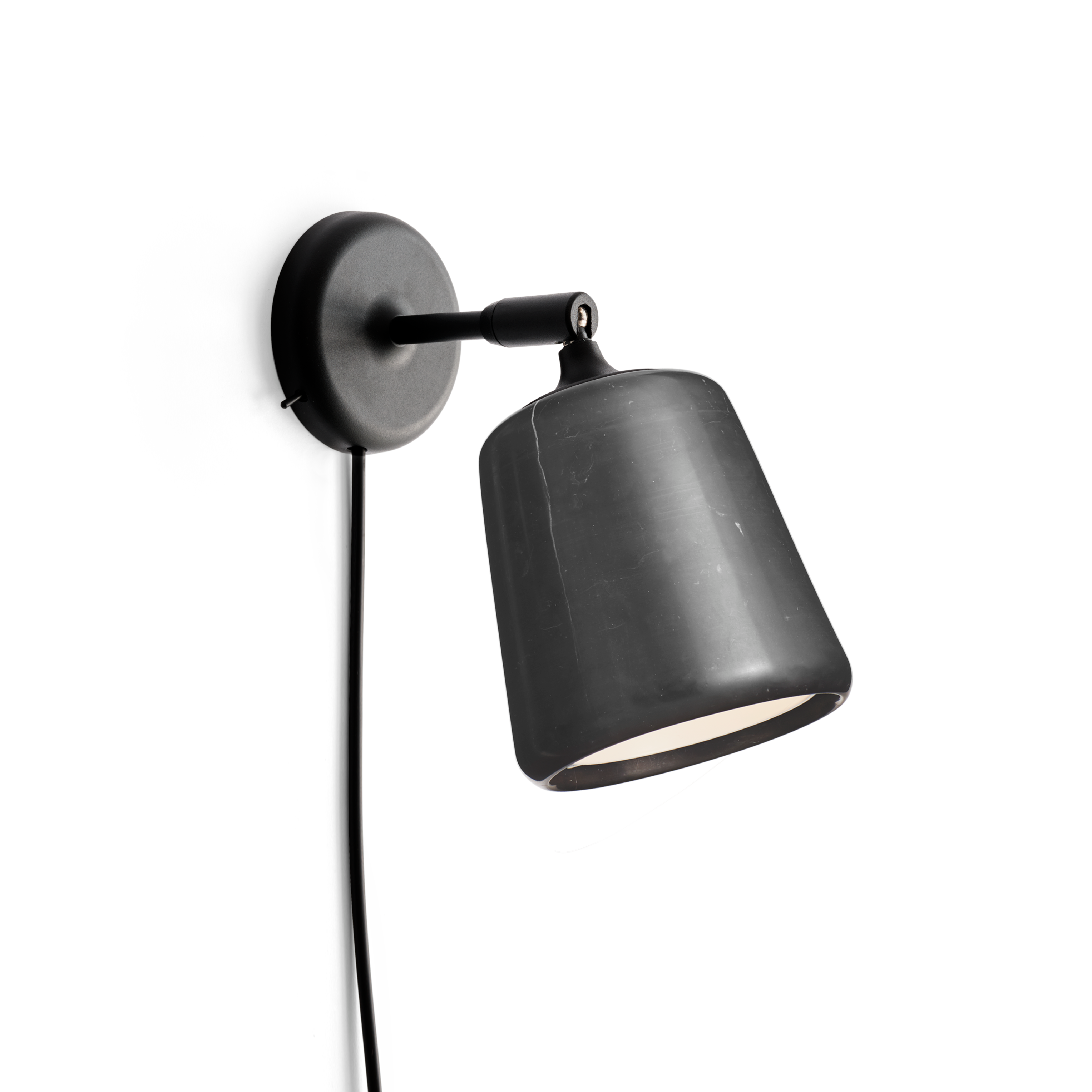 Wall lamp material black marble