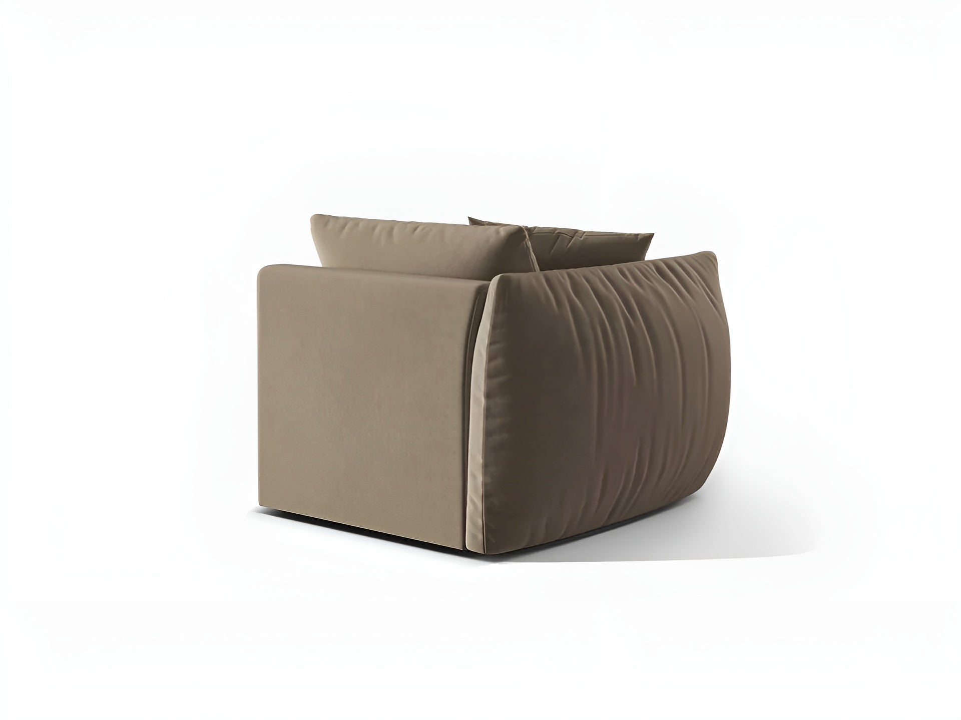 Sofa modułowa aksamitna CHRIS - element lewostronny jasnobrązowy