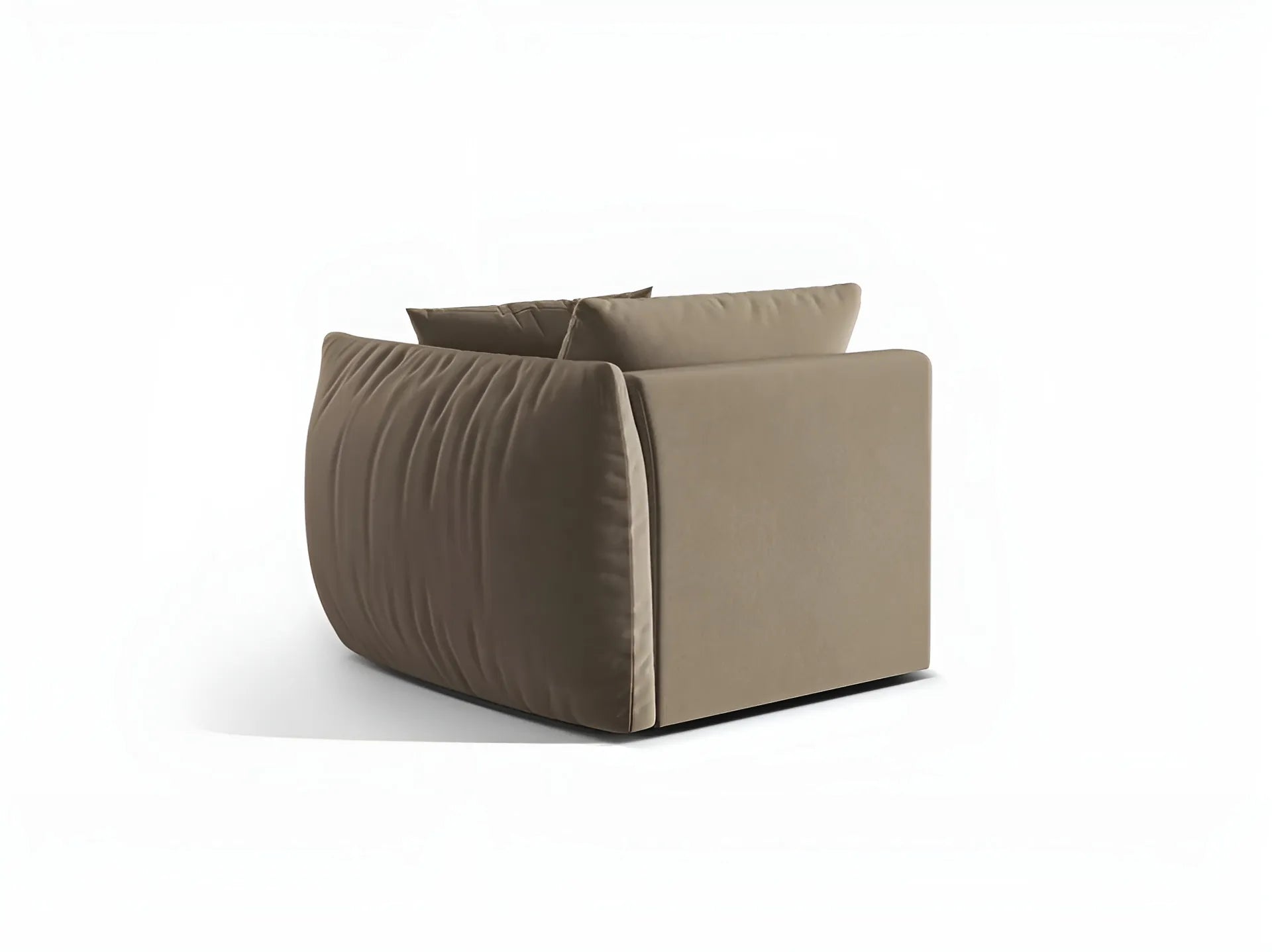 Sofa modułowa aksamitna CHRIS - element prawostronny jasnobrązowy