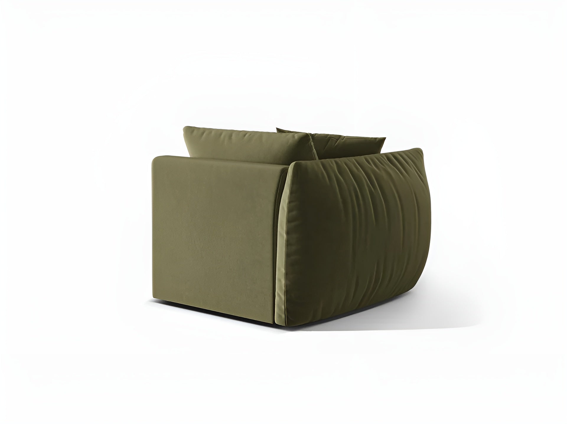 Sofa modułowa aksamitna CHRIS - element lewostronny jasnozielony