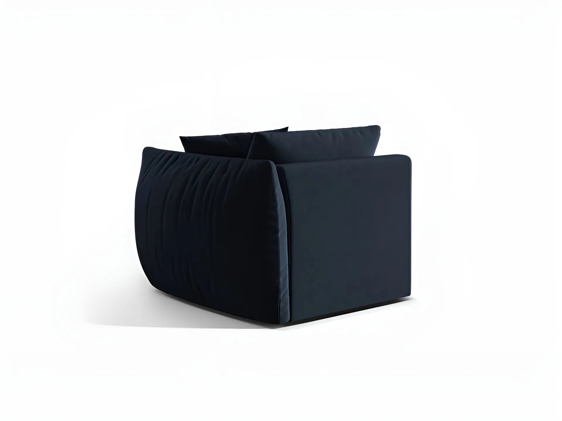 Sofa modułowa aksamitna CHRIS - element prawostronny granat królewski