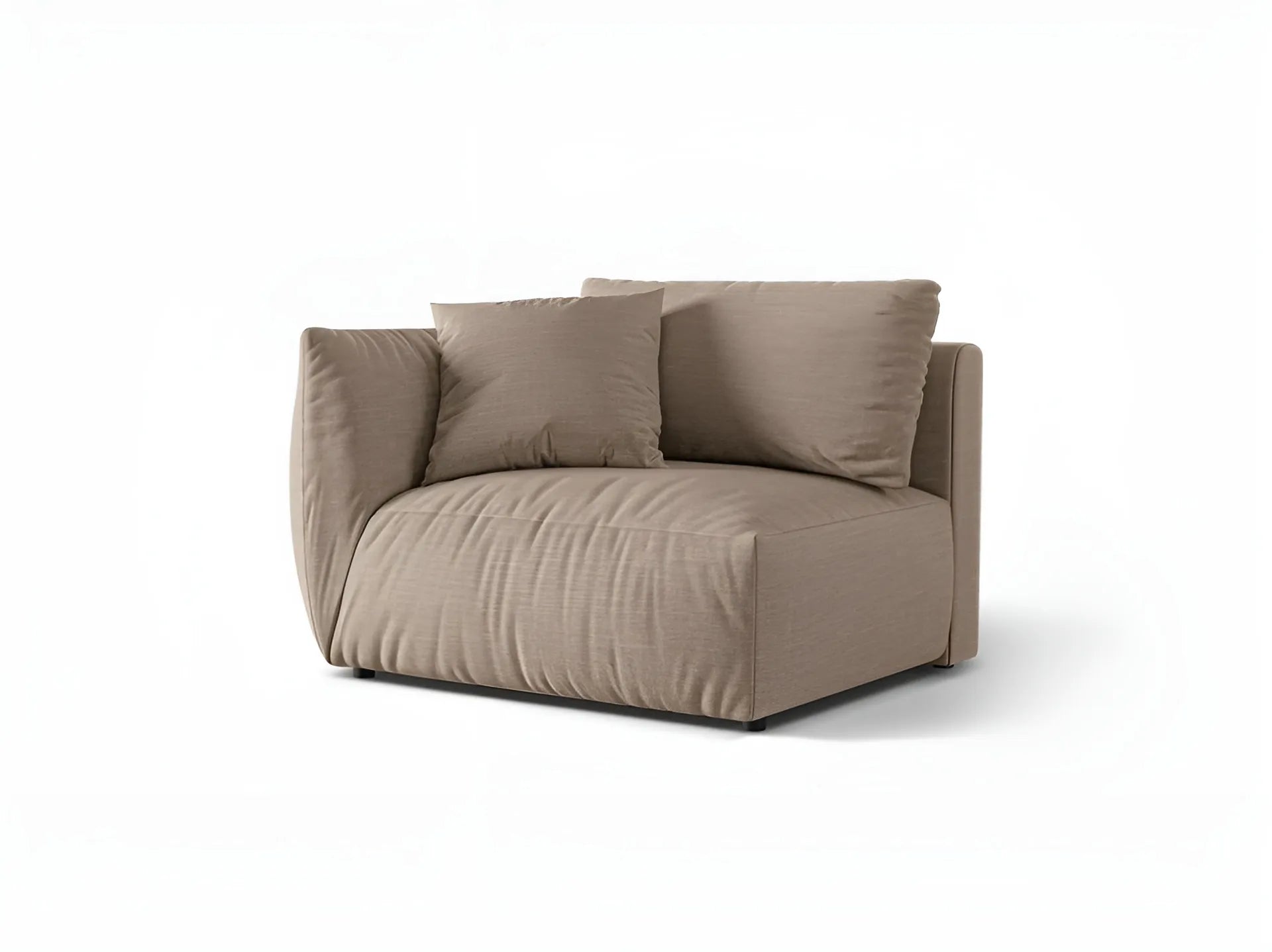 Sofa modułowa CHRIS - element szeroki lewostronny piaskowy szenil