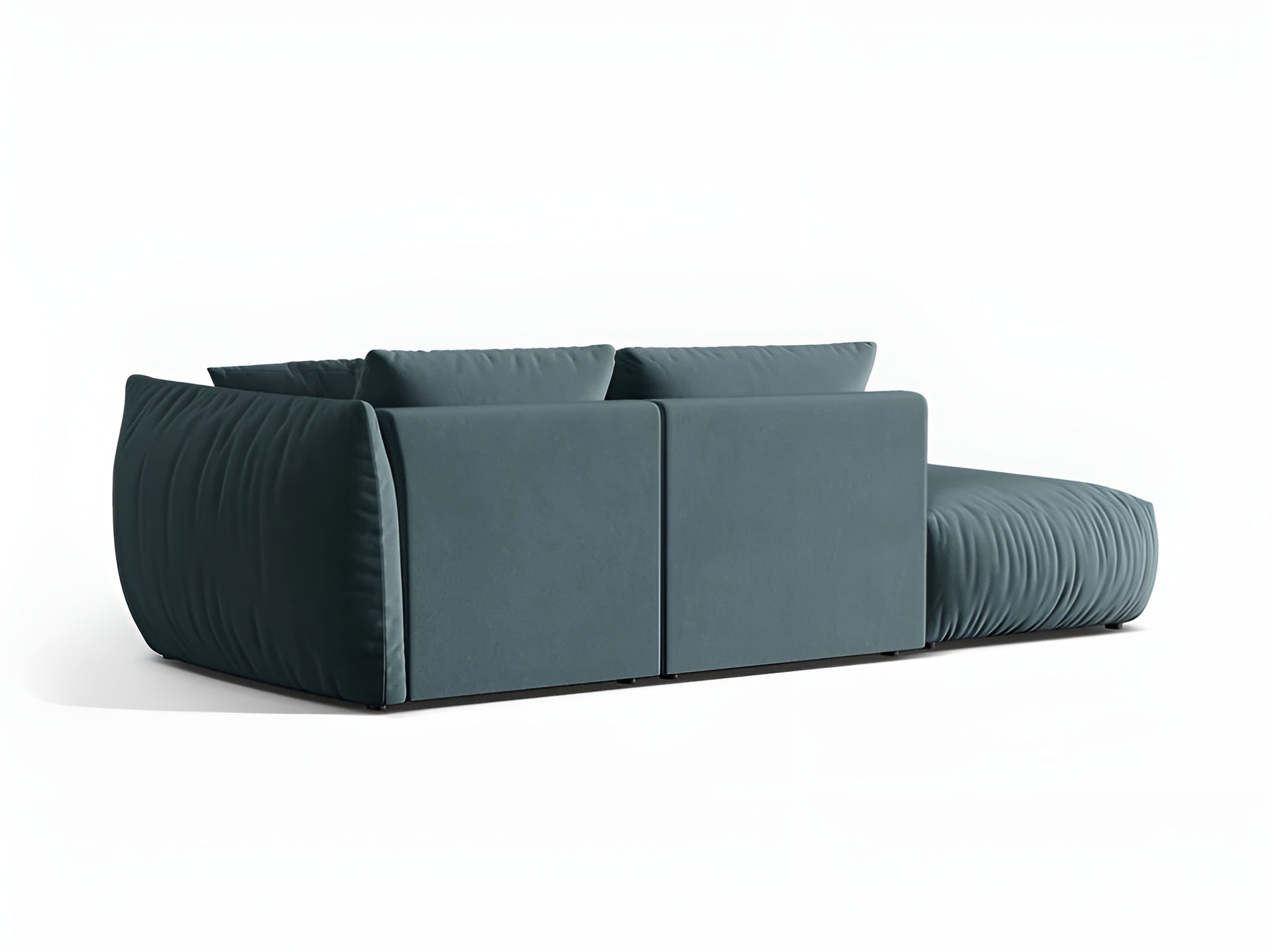 Sofa modułowa aksamitna 3-osobowa lewostronna CHRIS jasnoniebieski