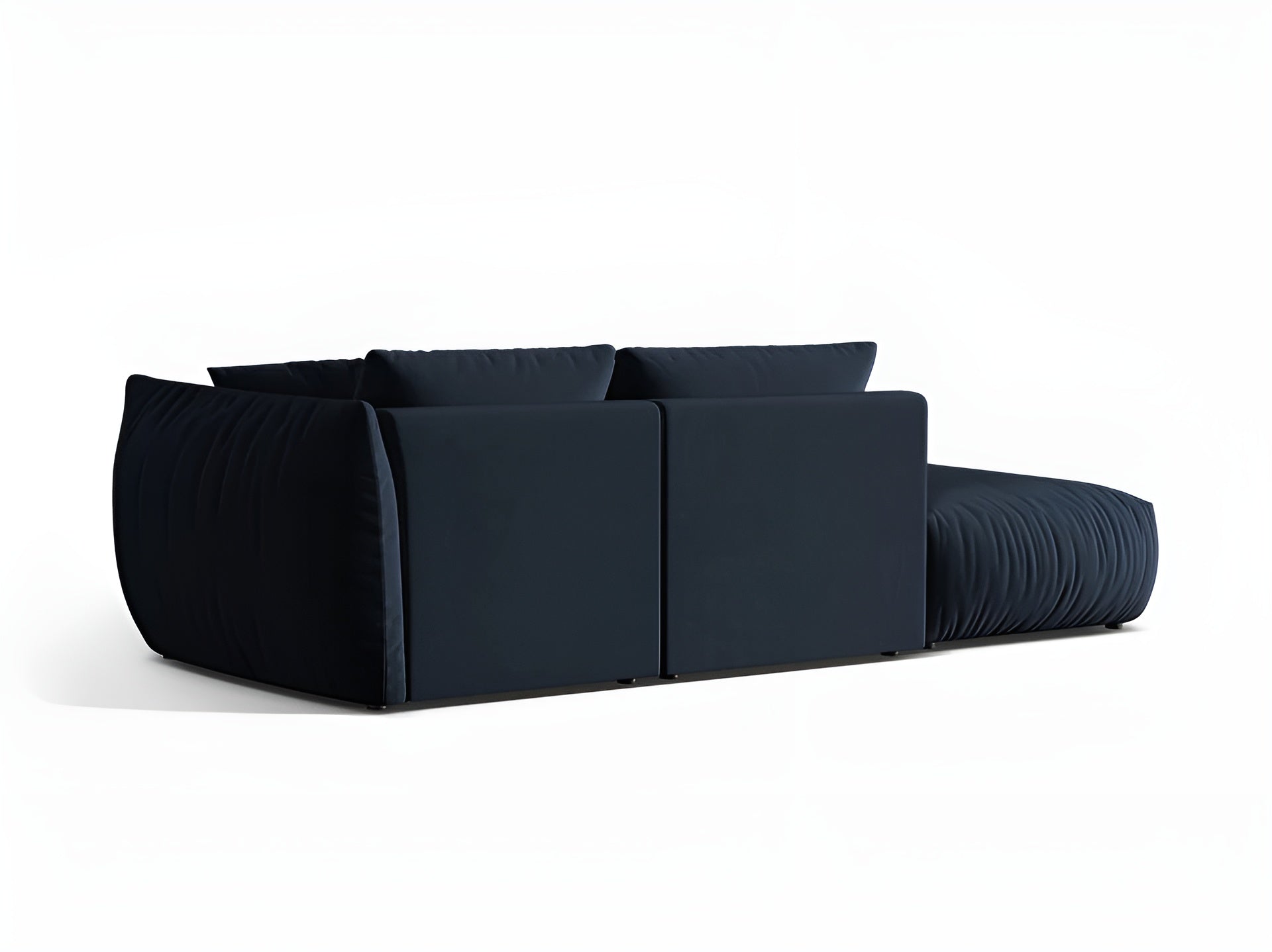 Sofa modułowa aksamitna 3-osobowa lewostronna CHRIS granat królewski