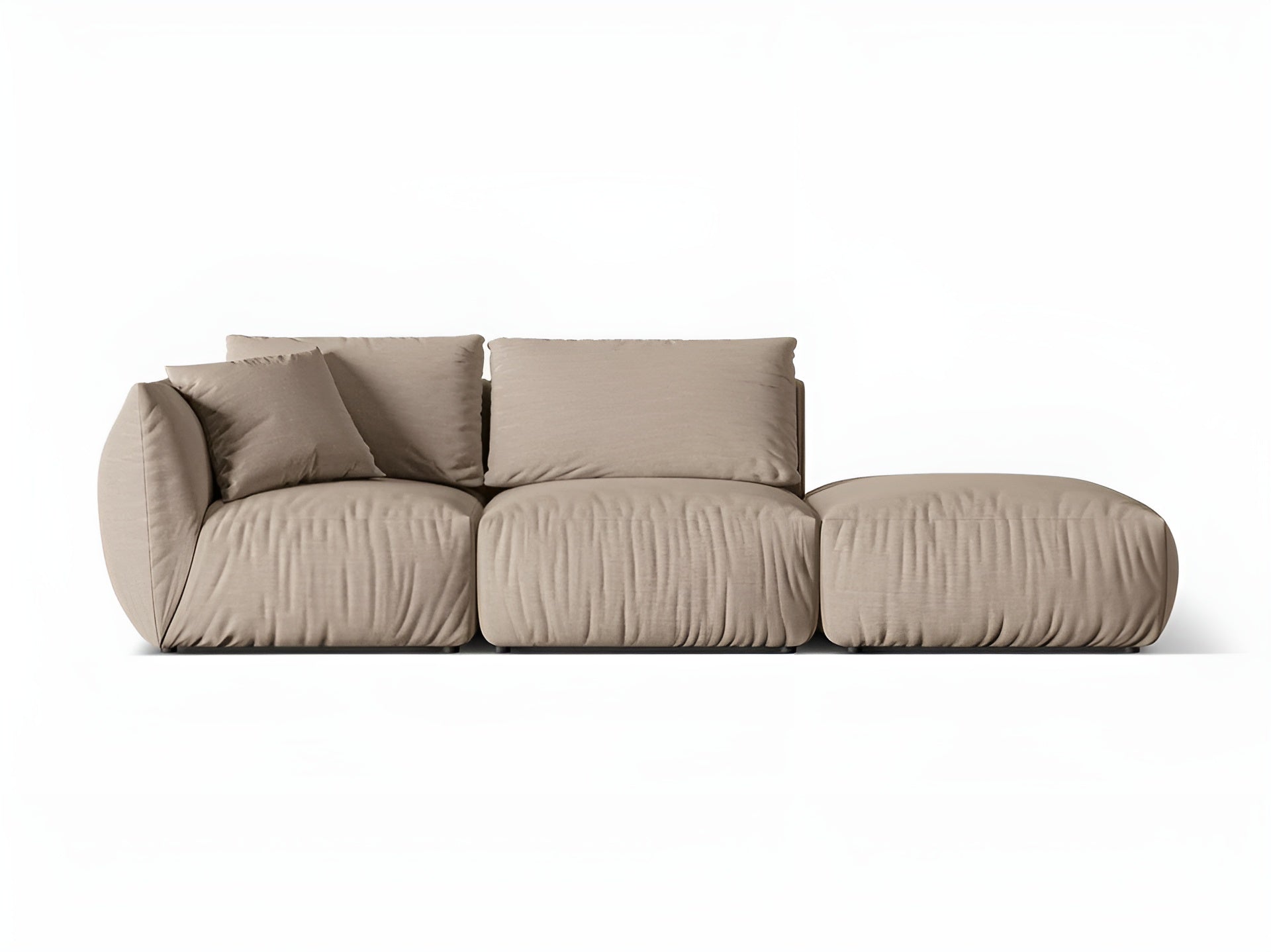 Sofa modułowa 3-osobowa prawostronna CHRIS piaskowy szenil