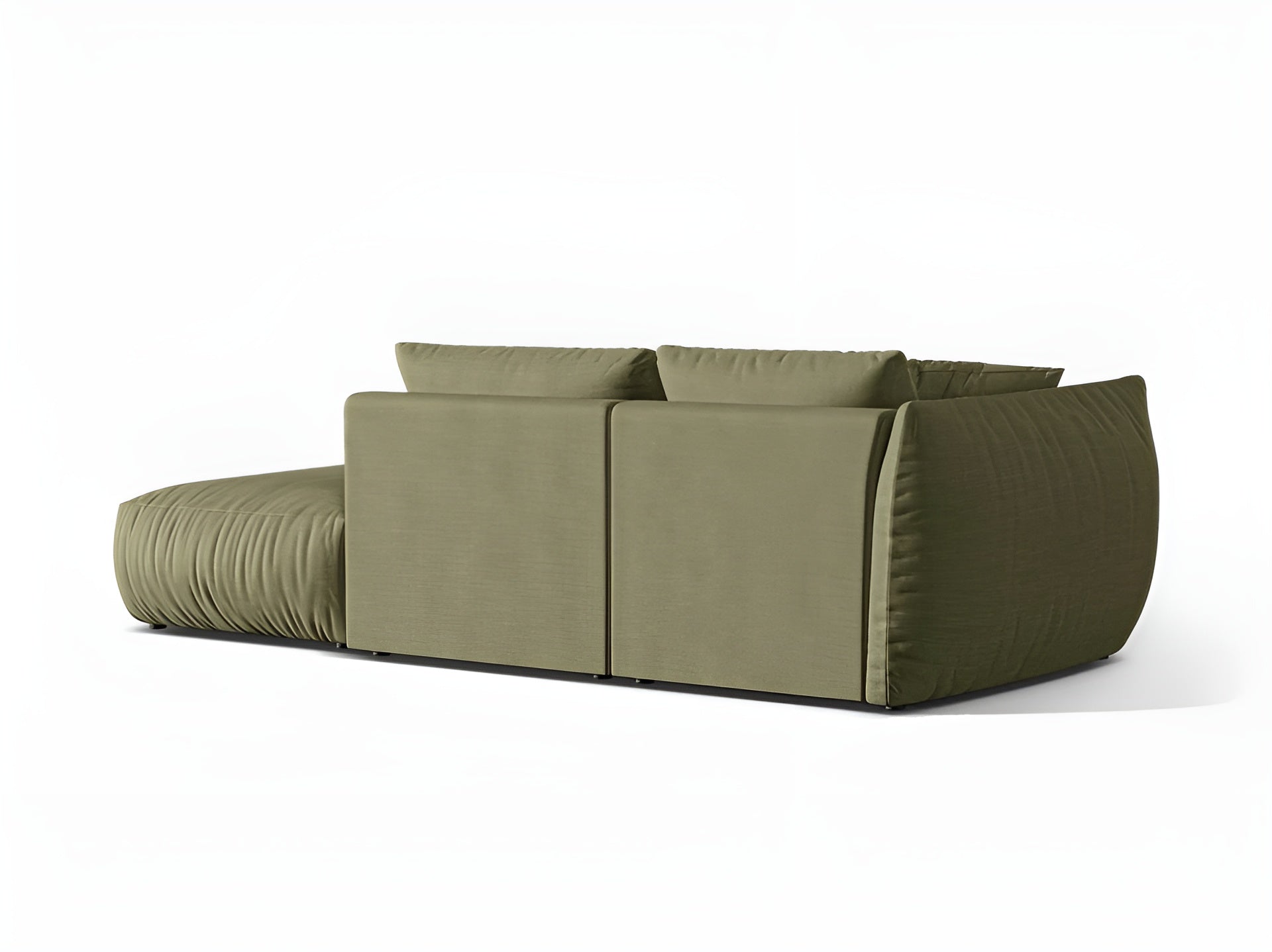 Sofa modułowa 3-osobowa prawostronna CHRIS jasnozielony szenil