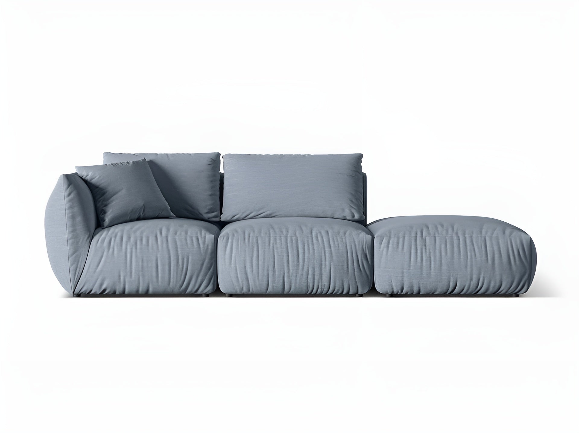 Sofa modułowa 3-osobowa prawostronna CHRIS jasnoniebieski szenil
