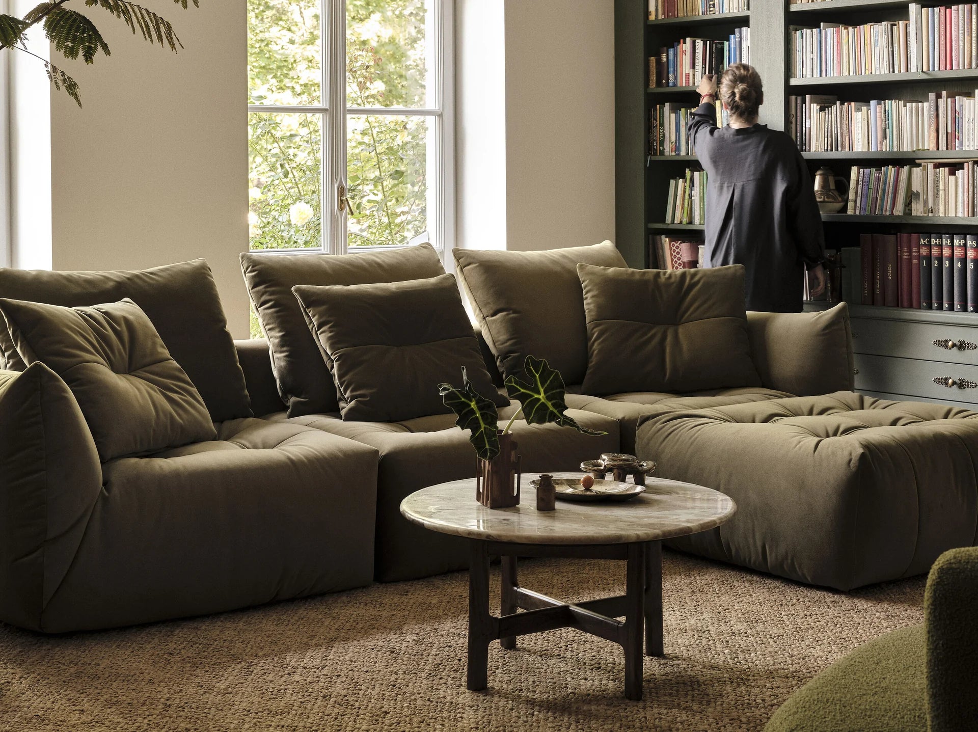 Sofa 4-osobowa BLOOM bordowy