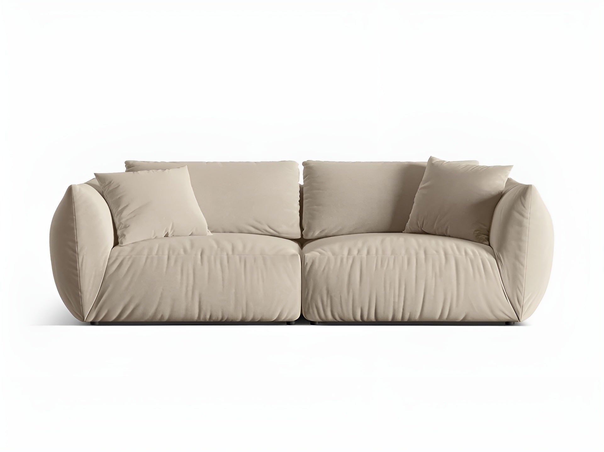 Sofa aksamitna 4-osobowa CHRIS ecru