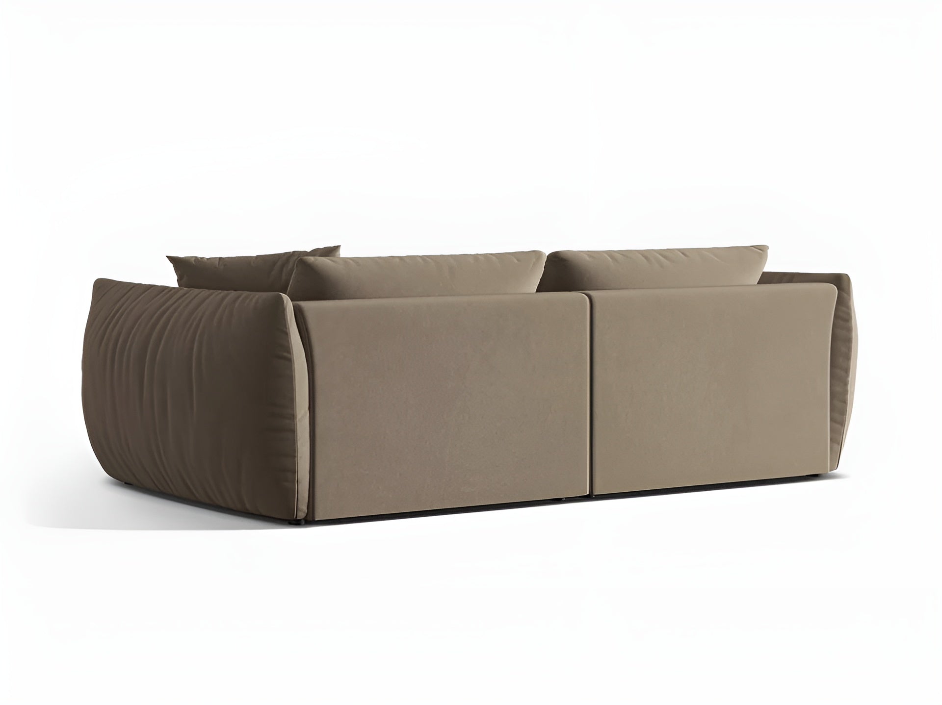 Sofa aksamitna 4-osobowa CHRIS jasnobrązowy