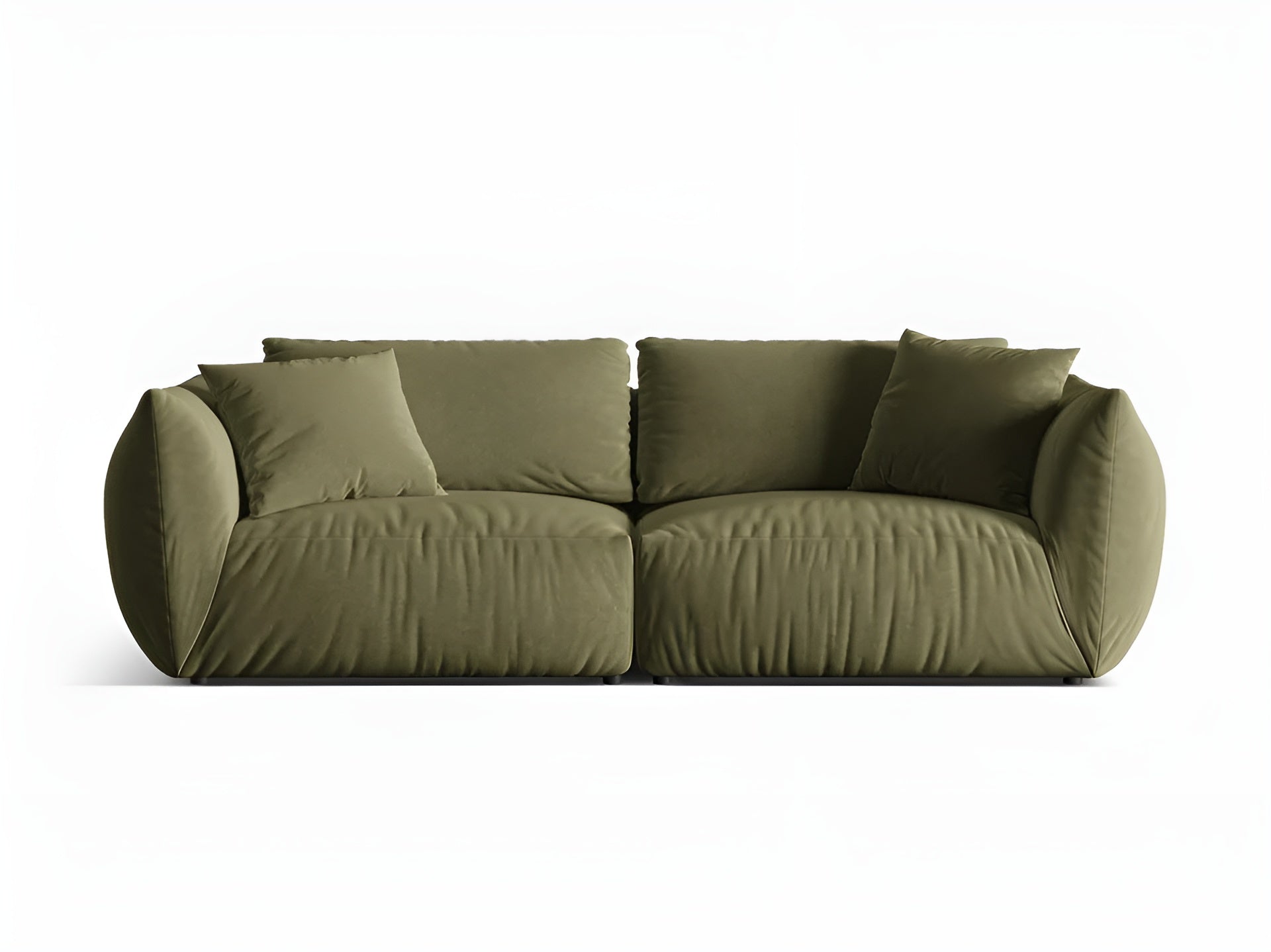 Sofa aksamitna 4-osobowa CHRIS jasnozielony