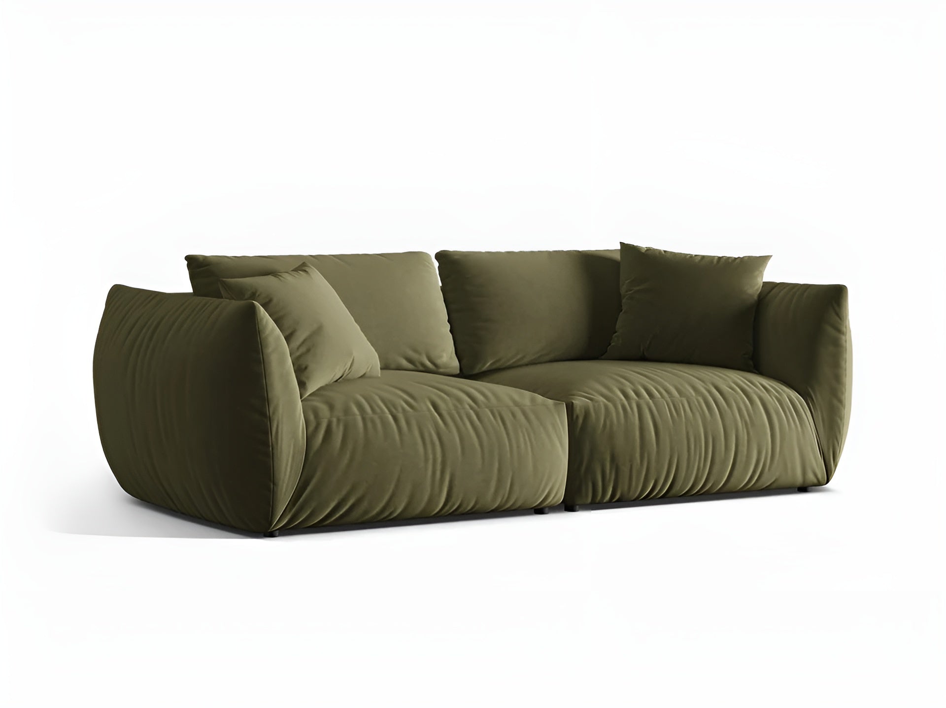 Sofa aksamitna 4-osobowa CHRIS jasnozielony